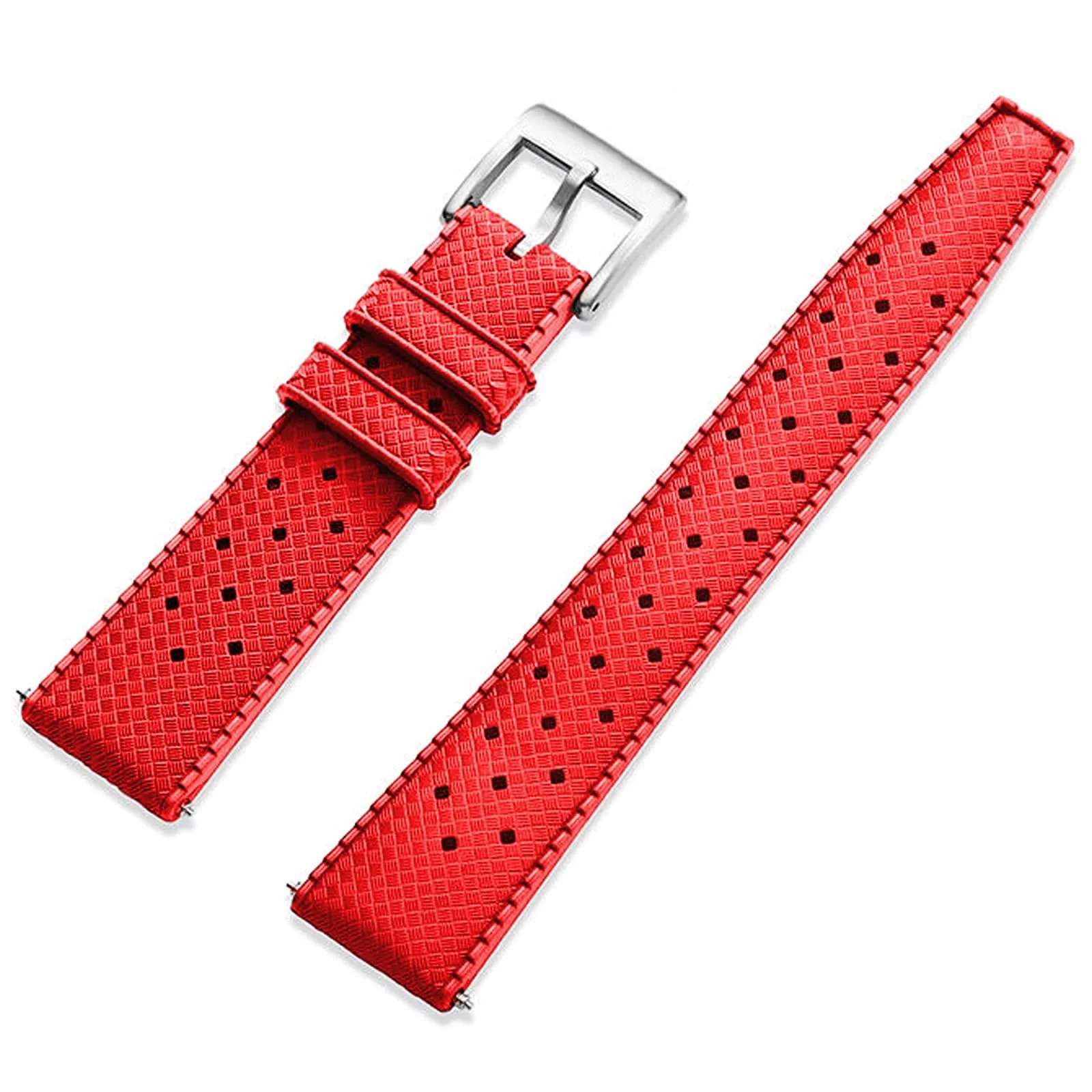 Niziruoup Cinturino Orologio in Gomma FKM Tropicale Sgancio Rapido 18mm 20mm 22mm per Rolex e Omega Swatch - immagine 1