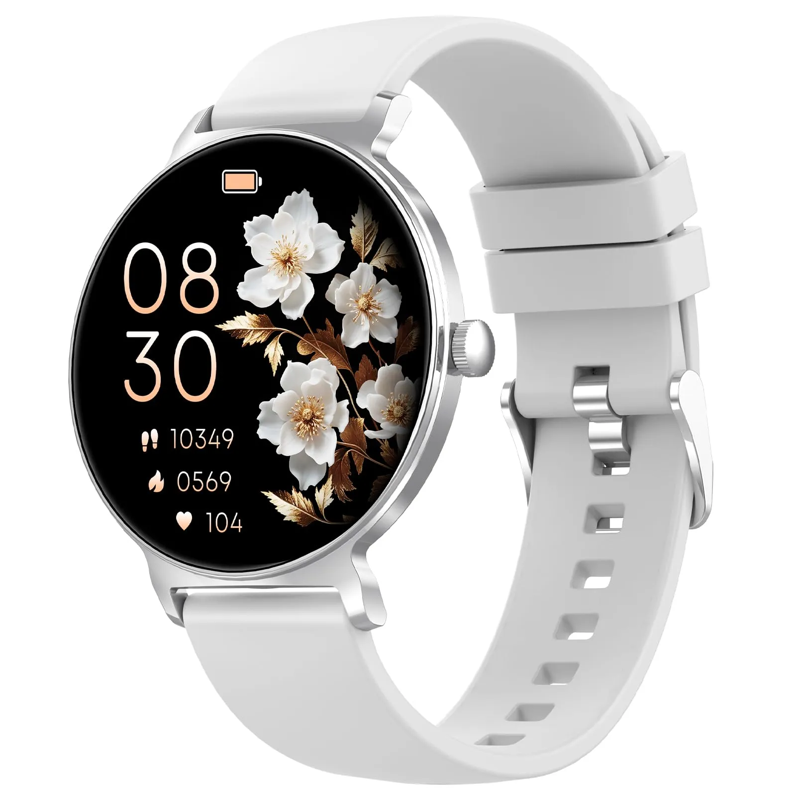 taopodo Orologio Intelligente da Donna, 1,27'' AMOLED Touchscreen, IP68 Impermeabile, Oro Chiaro - immagine 1