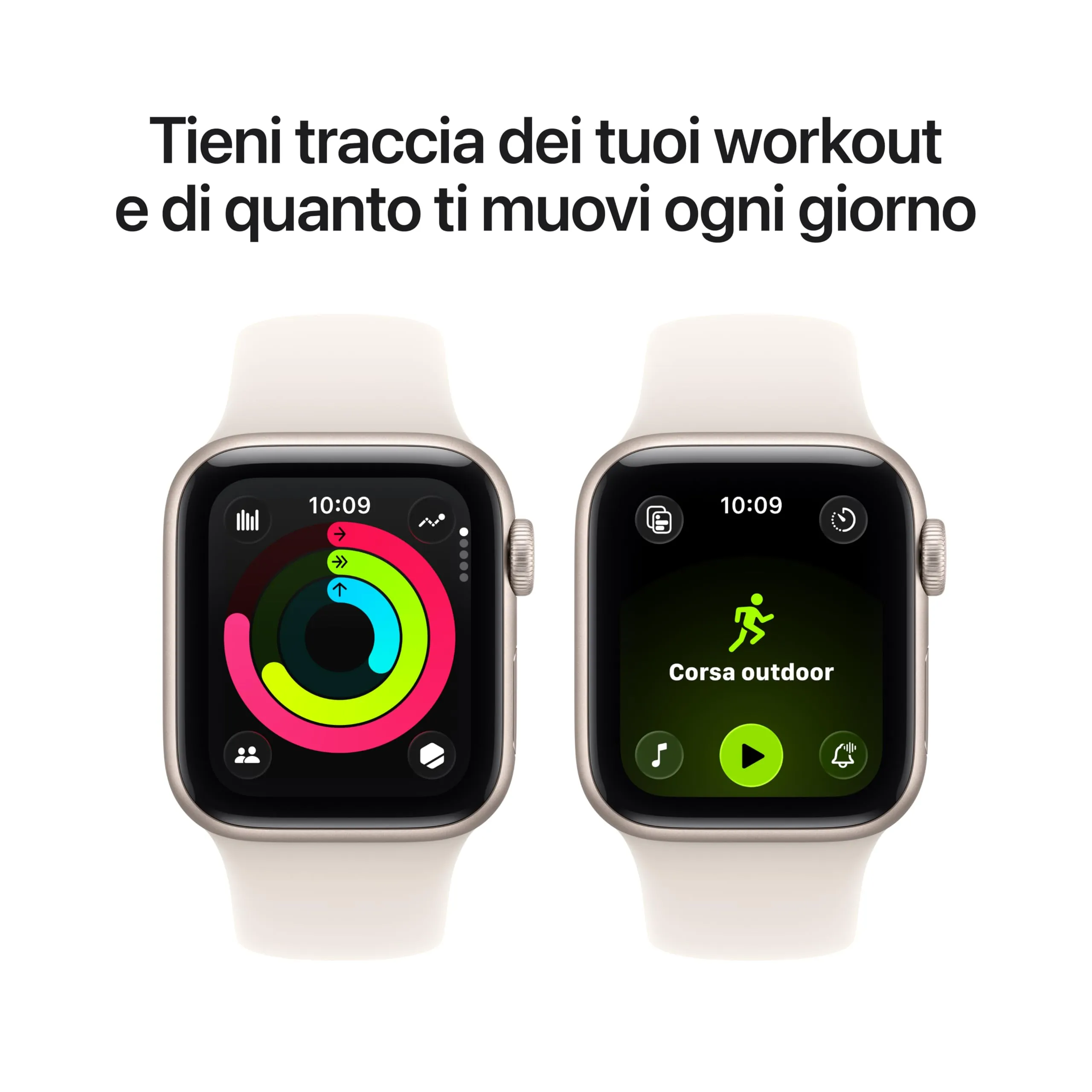 Apple Watch SE 3 GPS + Cellular, Cassa 40 mm in alluminio galassia con Cinturino Sport galassia - S/M - immagine 5