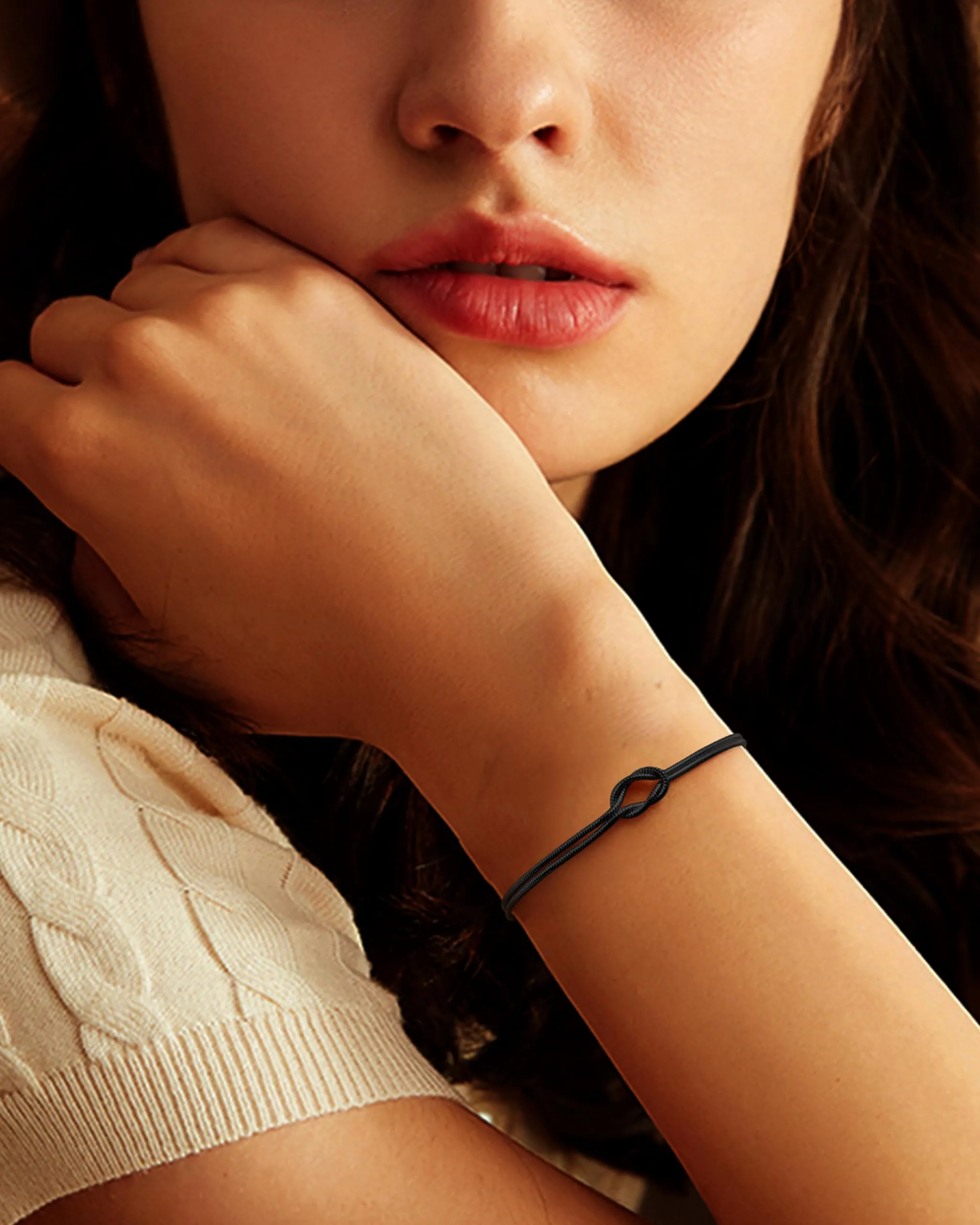 J.Fée Bracciali Coppia Amicizia in Argento 925, Nero - immagine 2