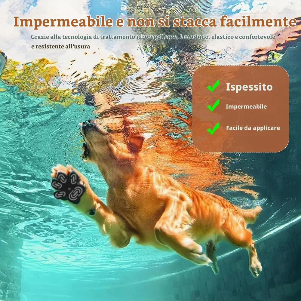 Peelanmall Protezione per Zampe per Cani, Scarpe Antiscivolo Autoadesive in Silicone Gel (S) - immagine 4