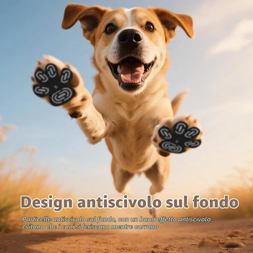 Peelanmall Protezione per Zampe per Cani, Scarpe Antiscivolo Autoadesive in Silicone Gel (S) - immagine 5