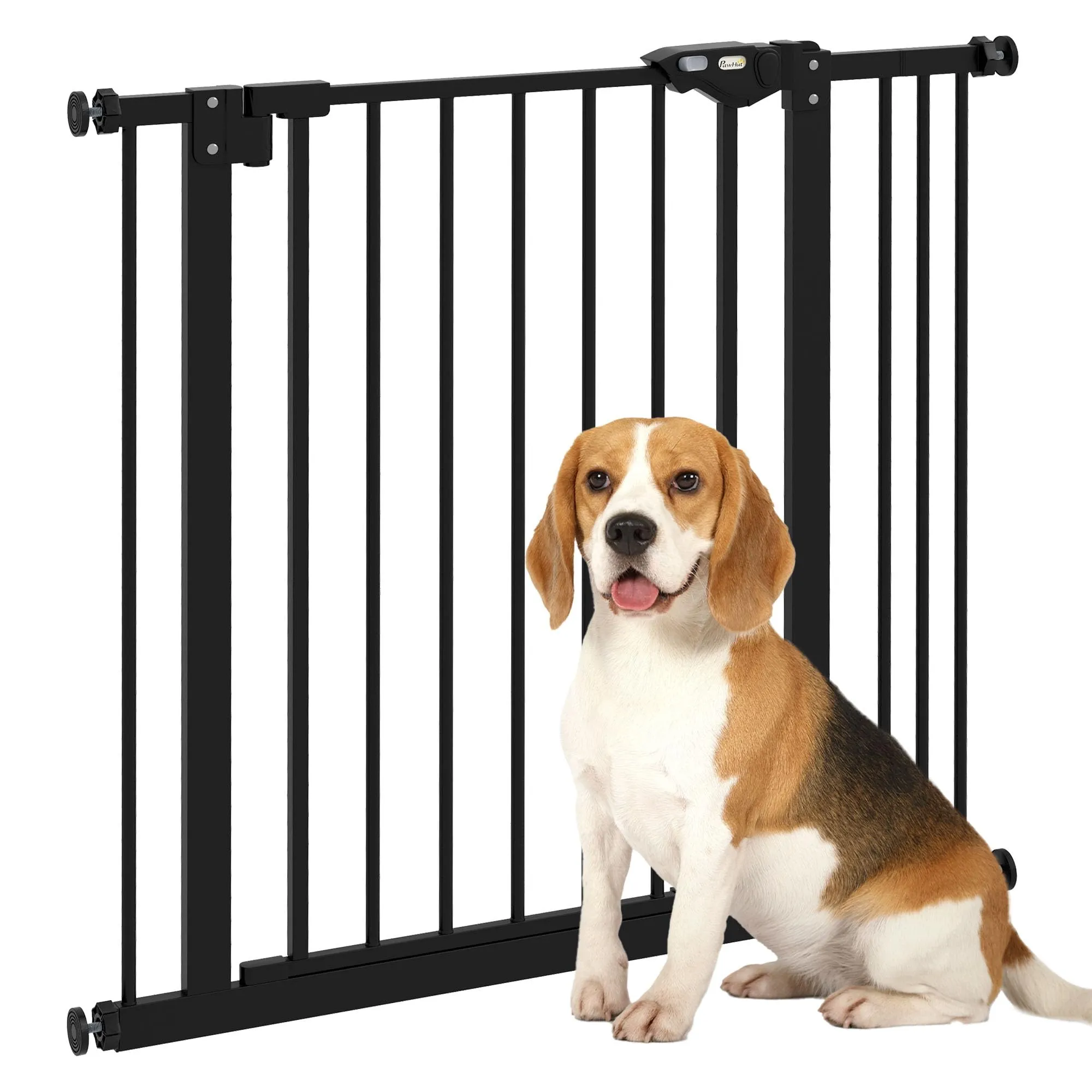 PawHut Cancellino per Cani Larghezza Regolabile 74-87 cm, Nero - immagine 1