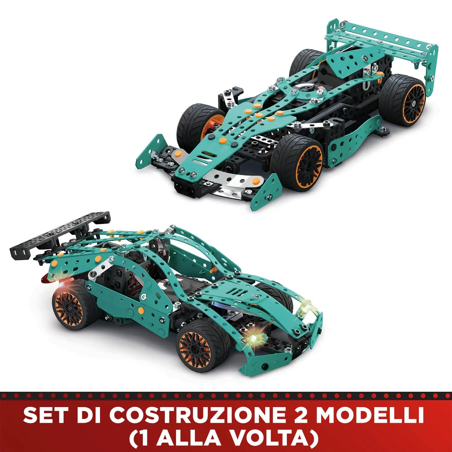 Bandai Meccano Auto da Corsa 2 in 1 Kit di Costruzione Formula 1 APM20108 - immagine 3