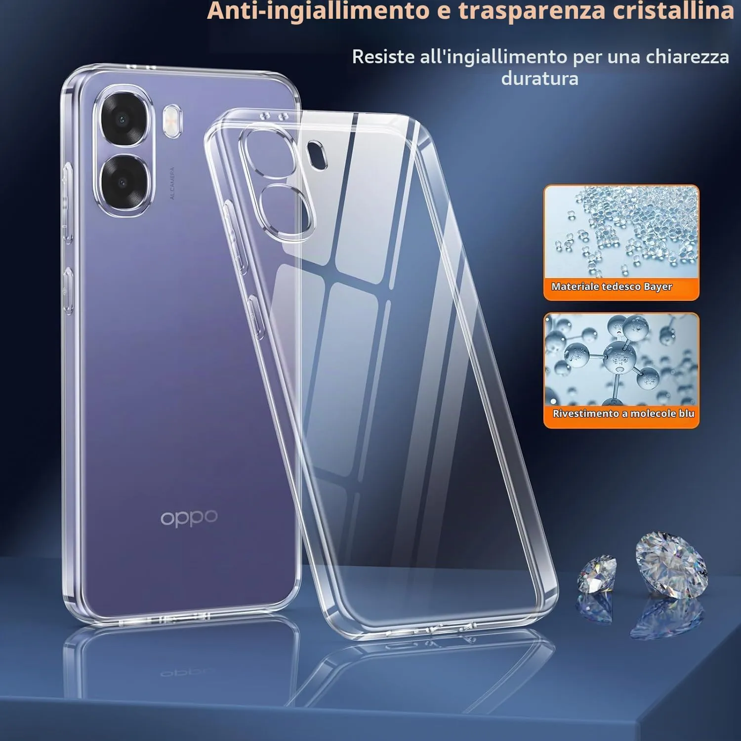 Captor Cover per Oppo A6x / A6k, Custodia Trasparente in Silicone Morbido - immagine 4