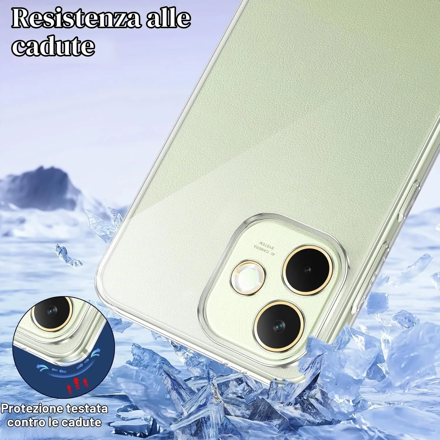 Captor Cover for Oppo A5 Pro 5G, Transparent Soft Silicone Case, Anti-Yellowing - immagine 5