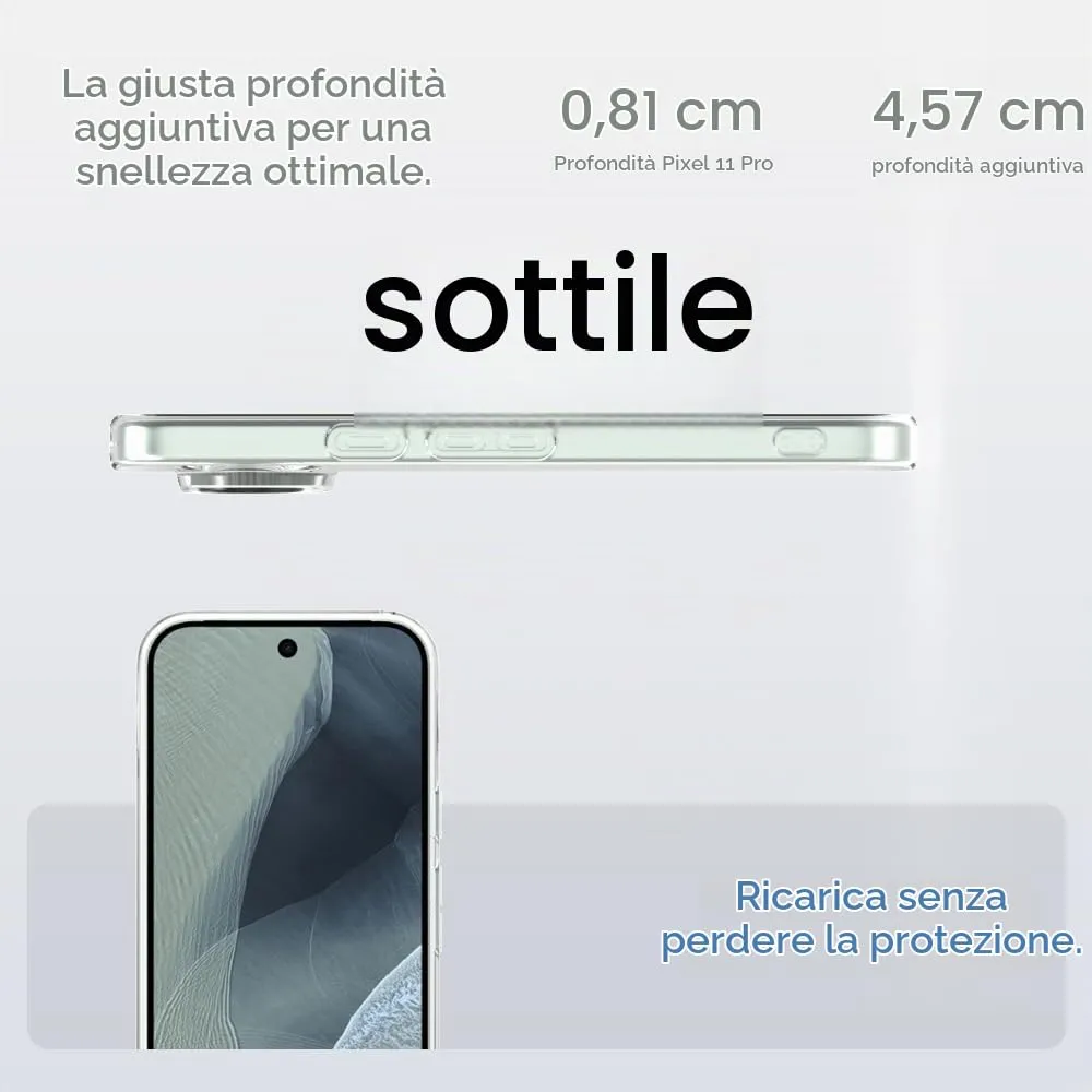 Captor Cover for Google Pixel 11 / 11 Pro, Clear Soft Silicone Case - immagine 8