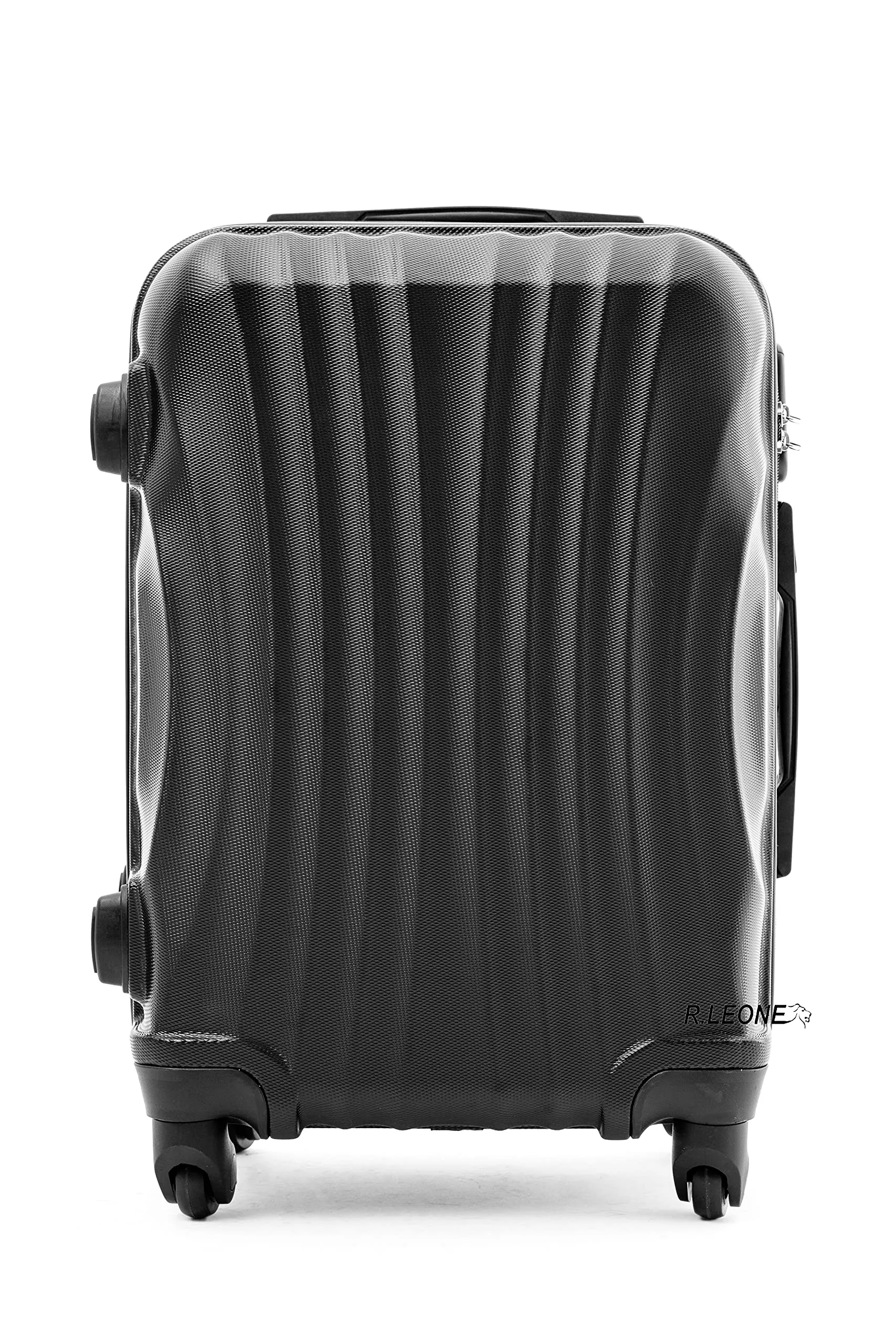 R.Leone Trolley Bagaglio a Mano 55x40x23 cm in ABS 4 Ruote 20373AR Grigio - immagine 4