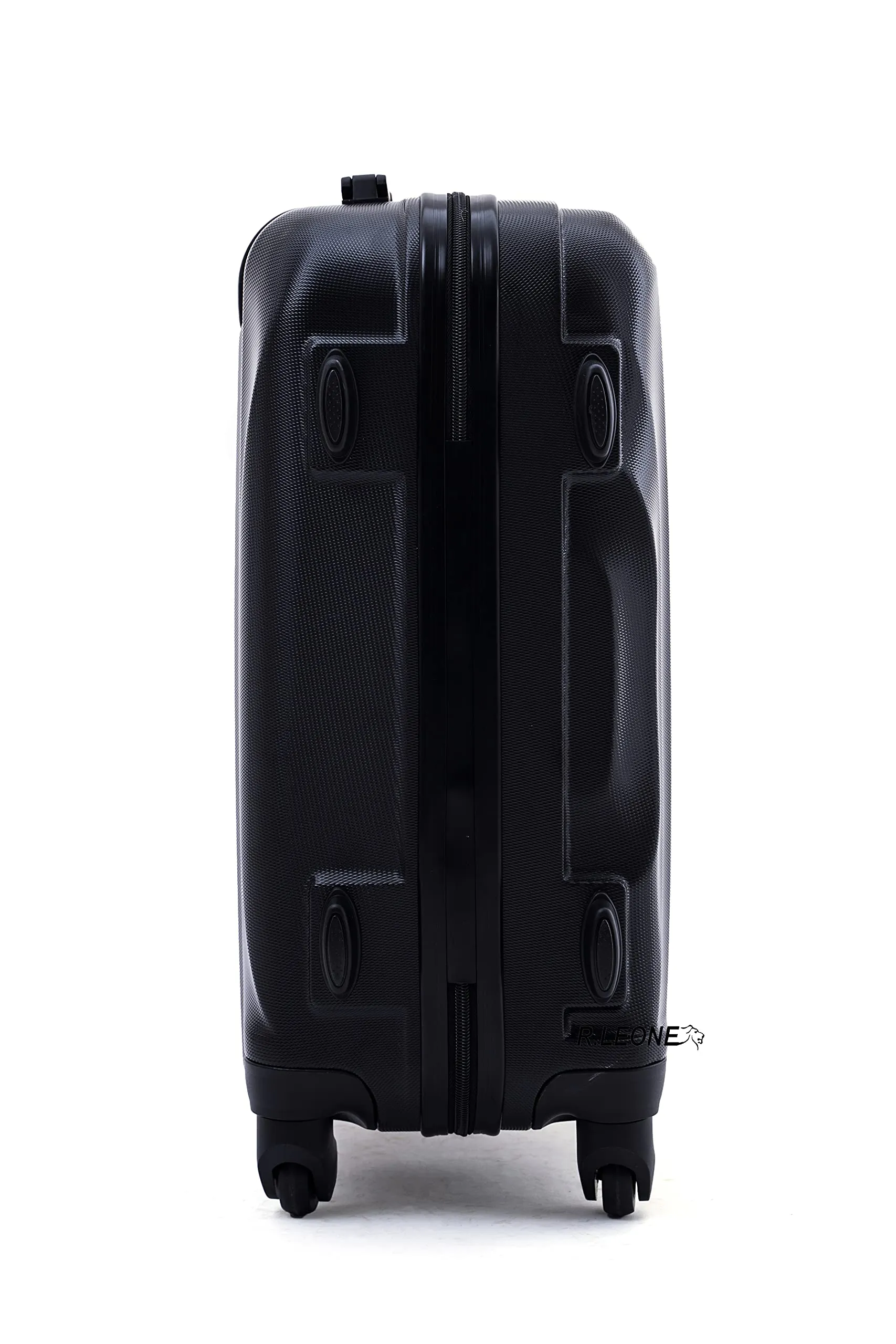 R.Leone Trolley Bagaglio a Mano 55x40x23 cm in ABS 4 Ruote 20373AR Nero - immagine 5