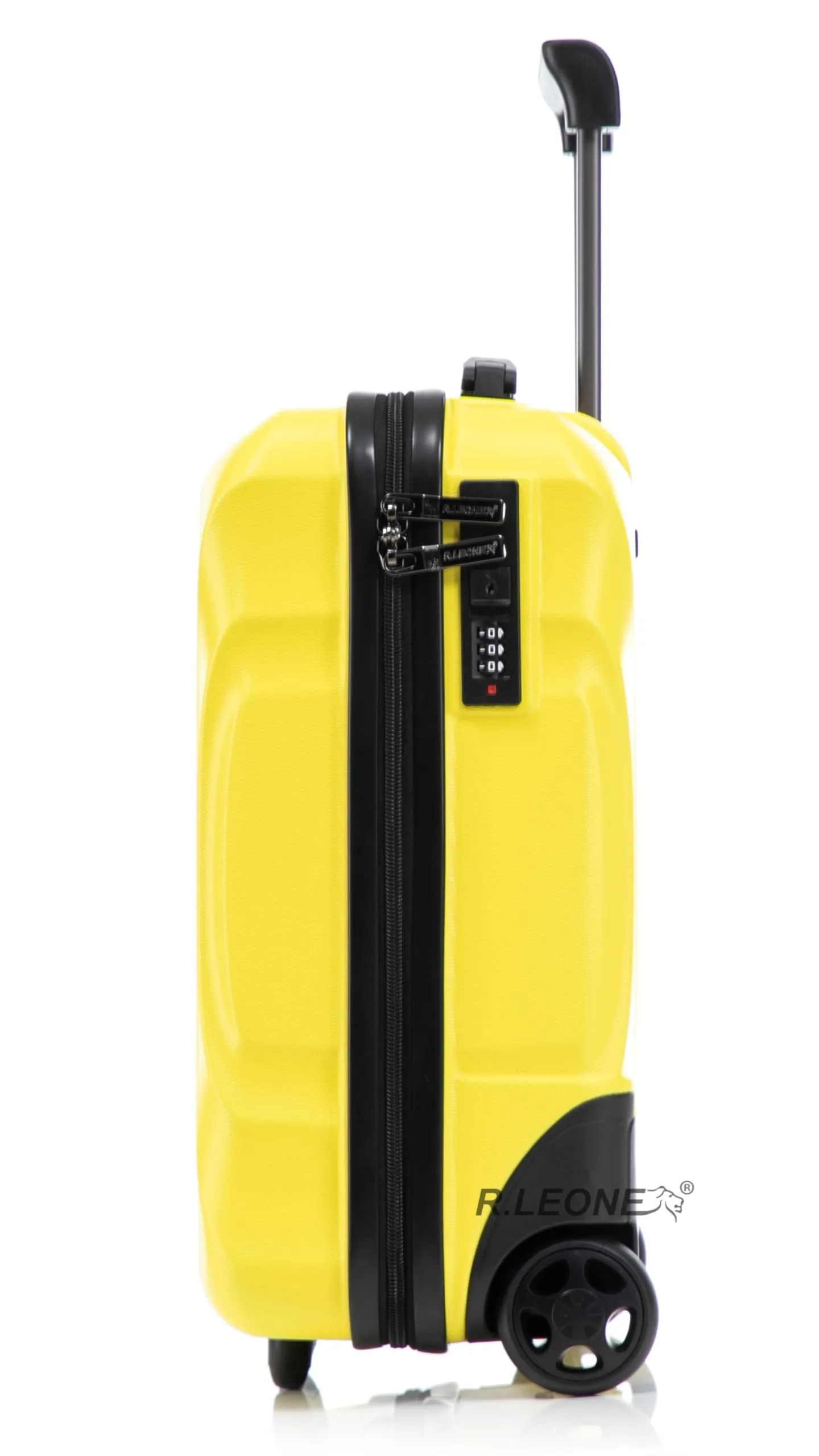 R.Leone Easyjet Trolley Bagaglio a Mano 2 Ruote in ABS 20374ES Giallo 45x36x20 cm - immagine 2