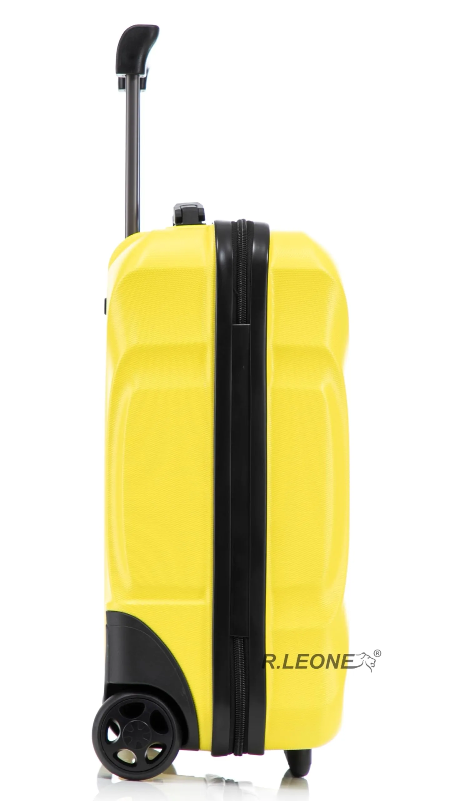 R.Leone Easyjet Trolley Bagaglio a Mano 2 Ruote in ABS 20374ES Giallo 45x36x20 cm - immagine 3