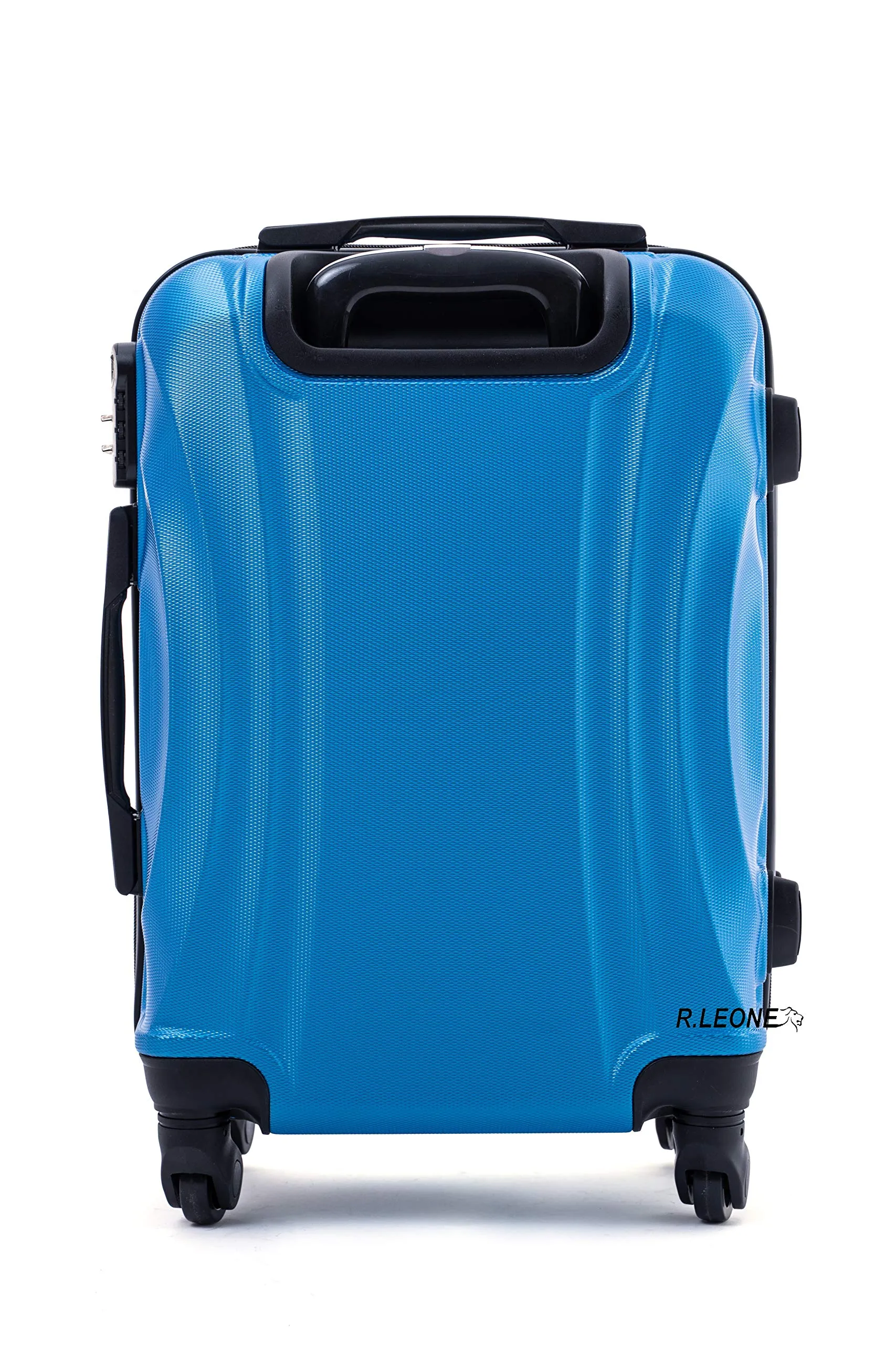 R.Leone Trolley Bagaglio a Mano ABS 55x40x23 cm 4 Ruote 20373AR Azzurro - immagine 3
