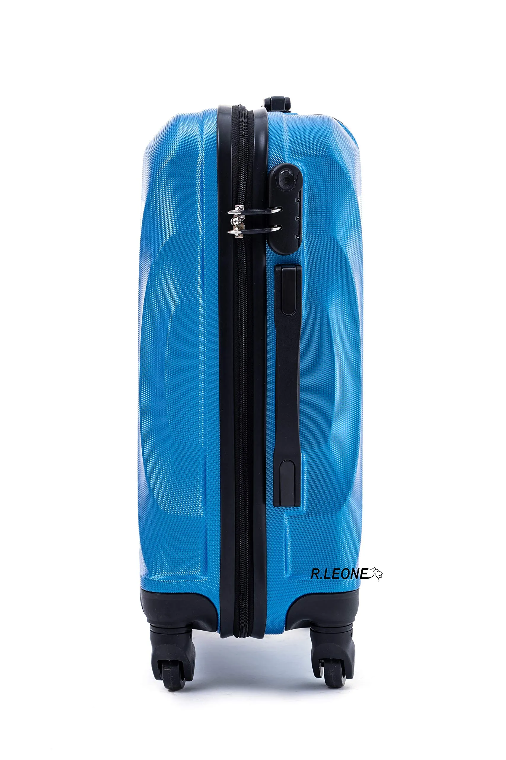 R.Leone Trolley Bagaglio a Mano ABS 55x40x23 cm 4 Ruote 20373AR Azzurro - immagine 4
