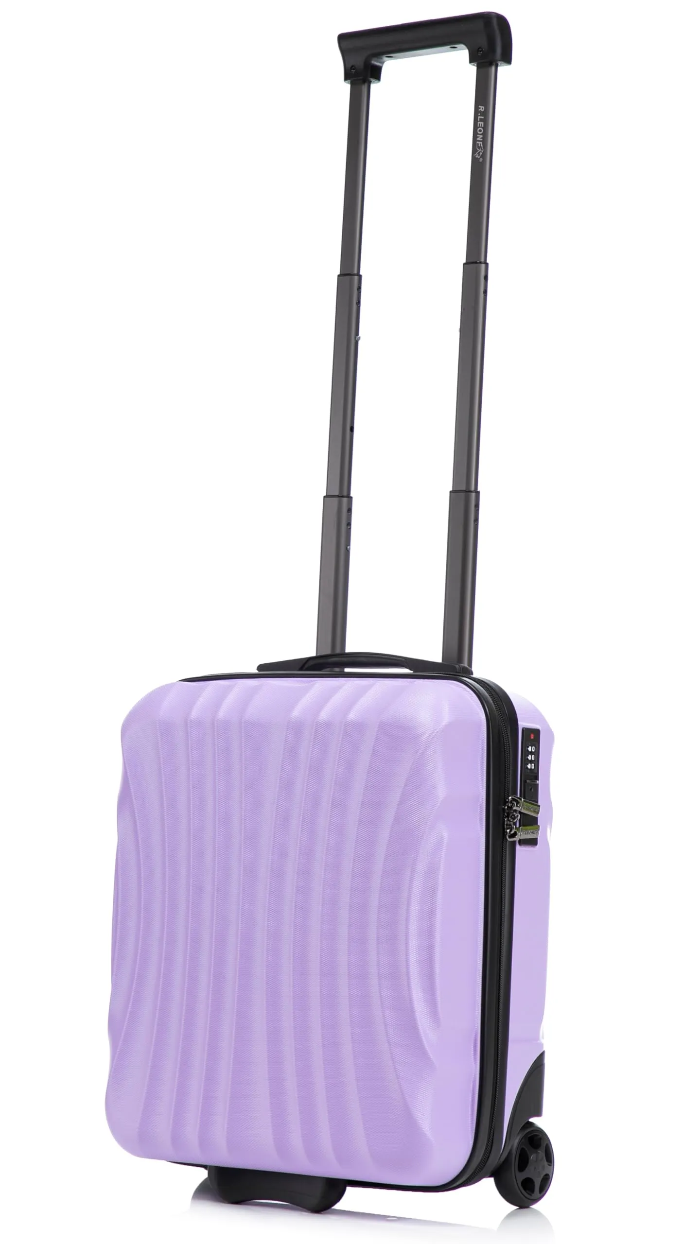 R.Leone Easyjet Trolley Bagaglio a Mano 2 Ruote in ABS 20374ES, Lilla, 45x36x20 cm - immagine 1