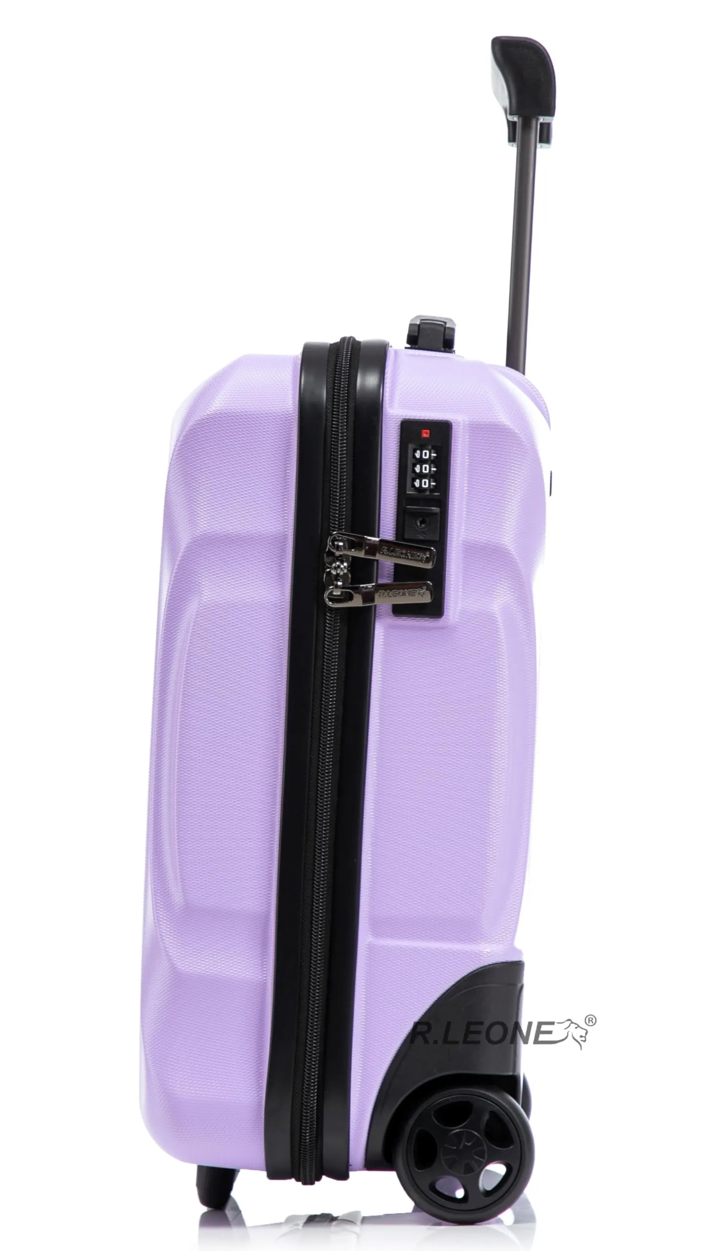 R.Leone Easyjet Trolley Bagaglio a Mano 2 Ruote in ABS 20374ES, Lilla, 45x36x20 cm - immagine 2