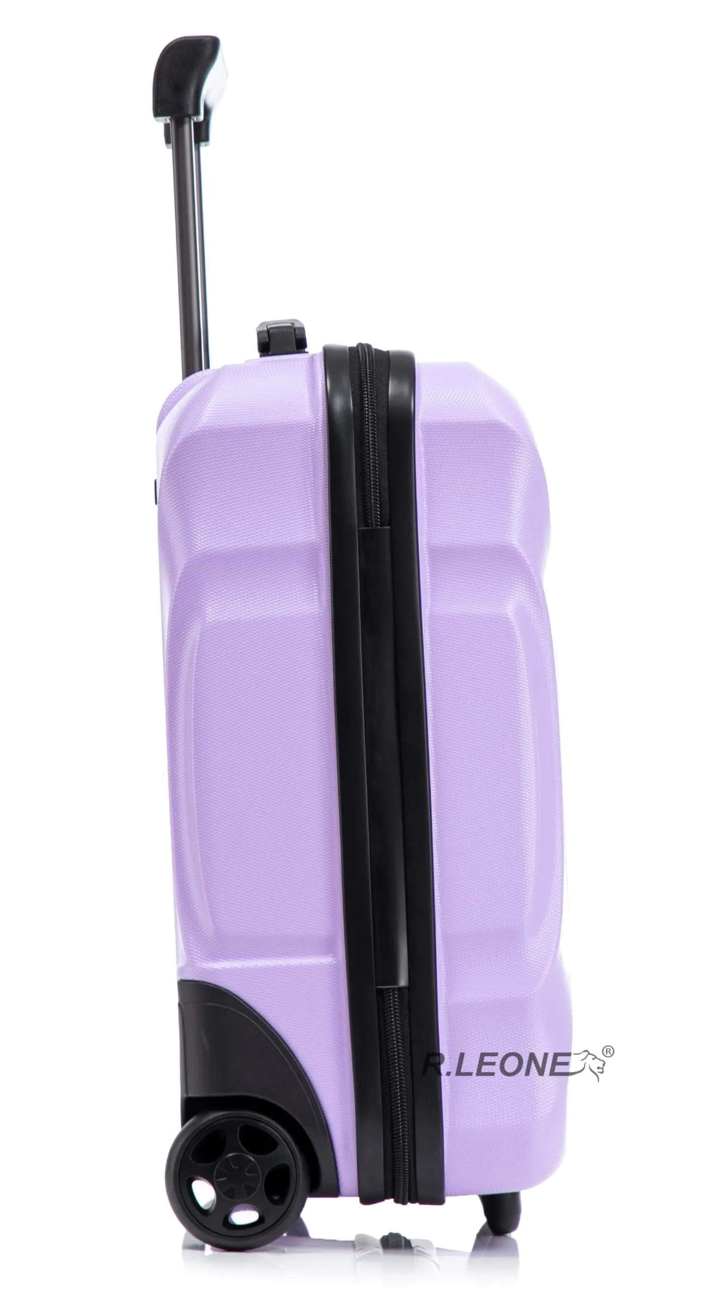 R.Leone Easyjet Trolley Bagaglio a Mano 2 Ruote in ABS 20374ES, Lilla, 45x36x20 cm - immagine 3