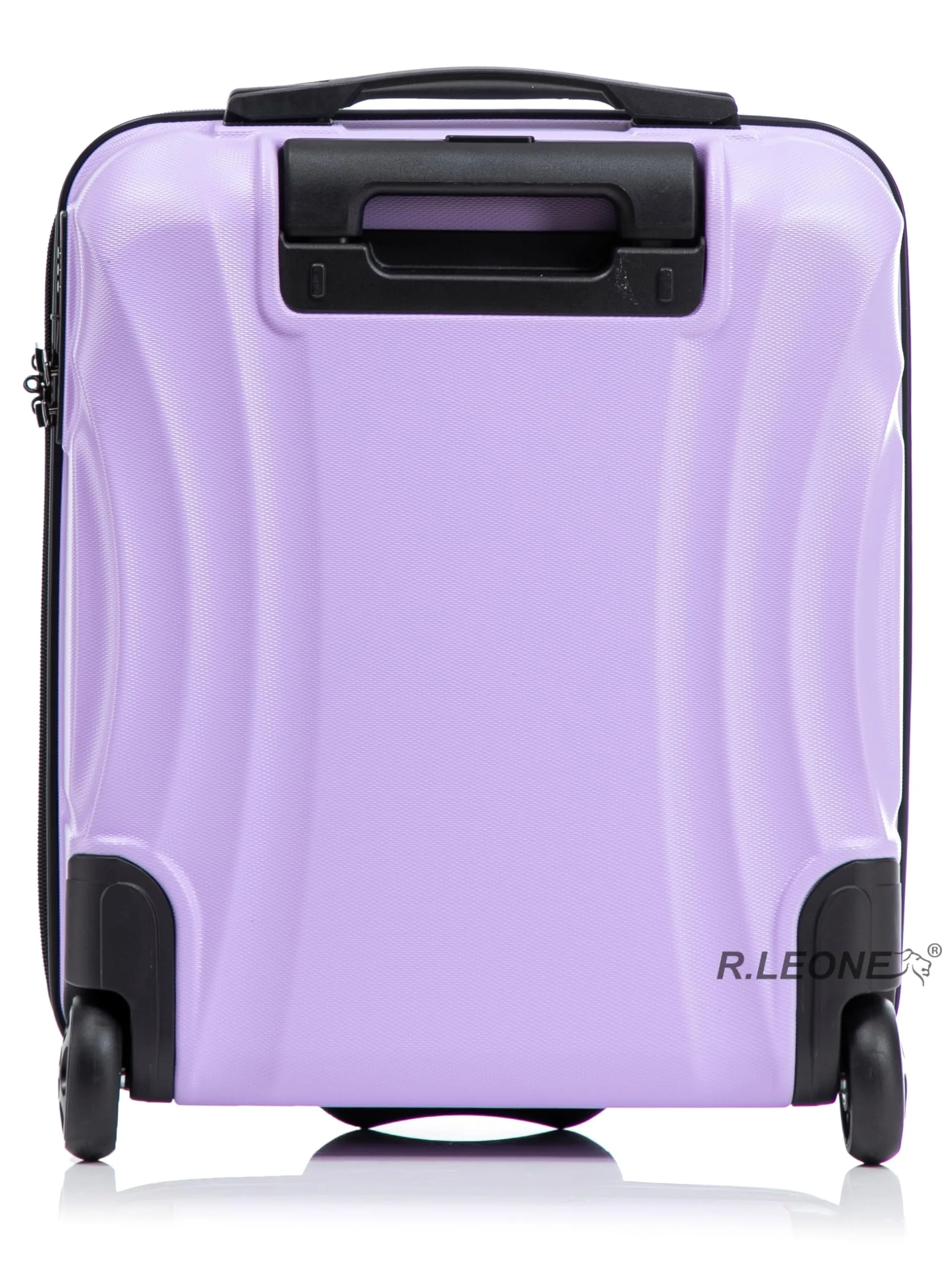 R.Leone Easyjet Trolley Bagaglio a Mano 2 Ruote in ABS 20374ES, Lilla, 45x36x20 cm - immagine 4