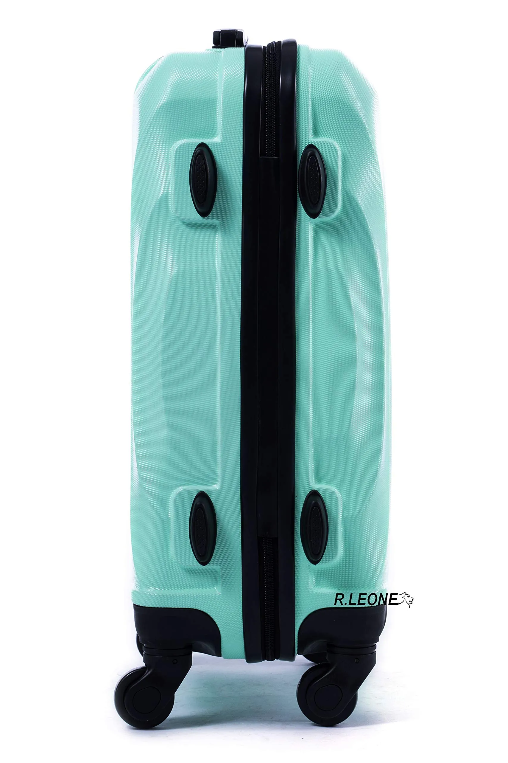R.Leone Trolley Bagaglio a Mano ABS 55x40x23 cm 4 Ruote 20373AR - Verde Acqua - immagine 5