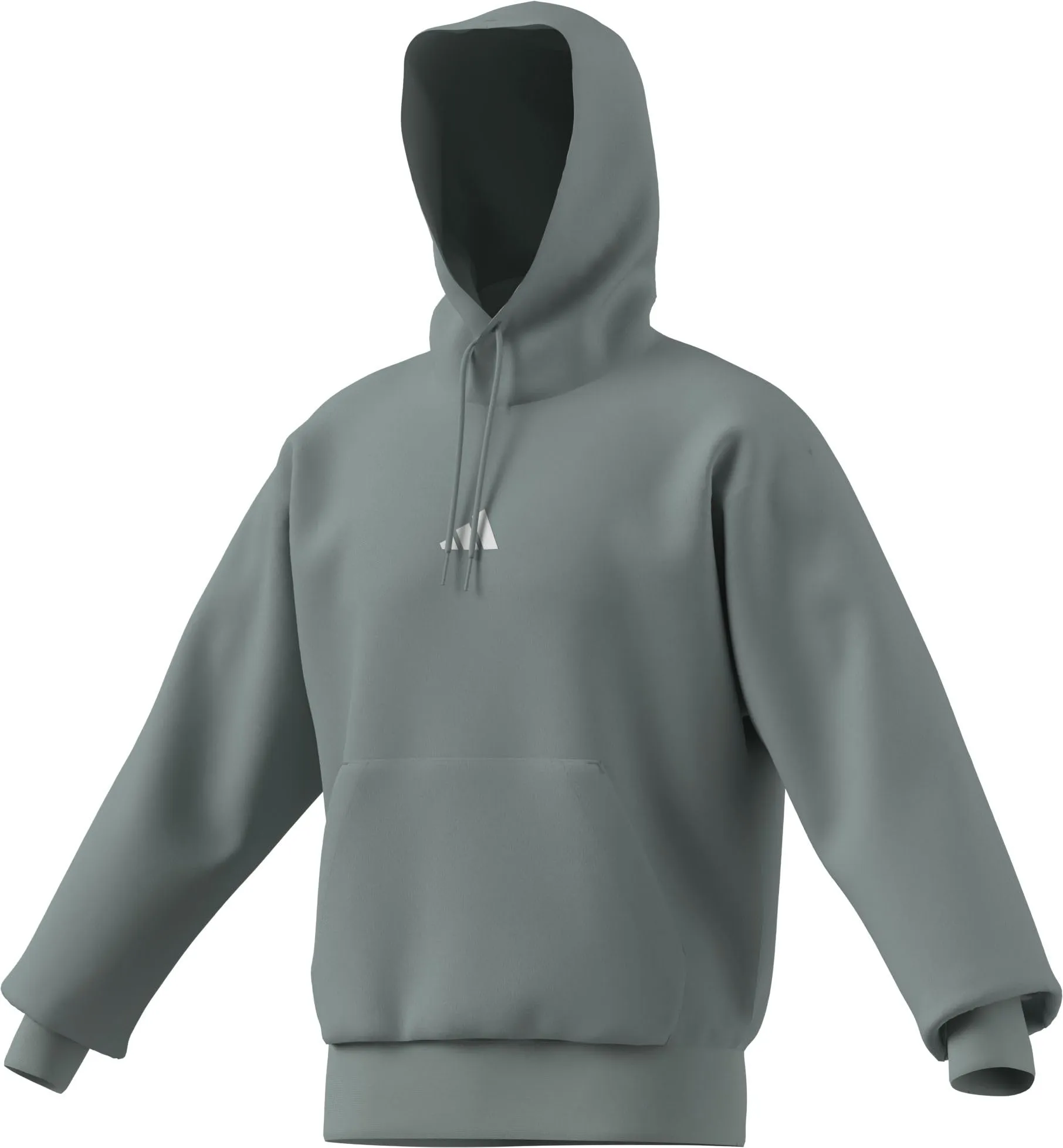 adidas Essentials Feelcozy Fleece Hoodie - Wonder Sage/White, M - immagine 3