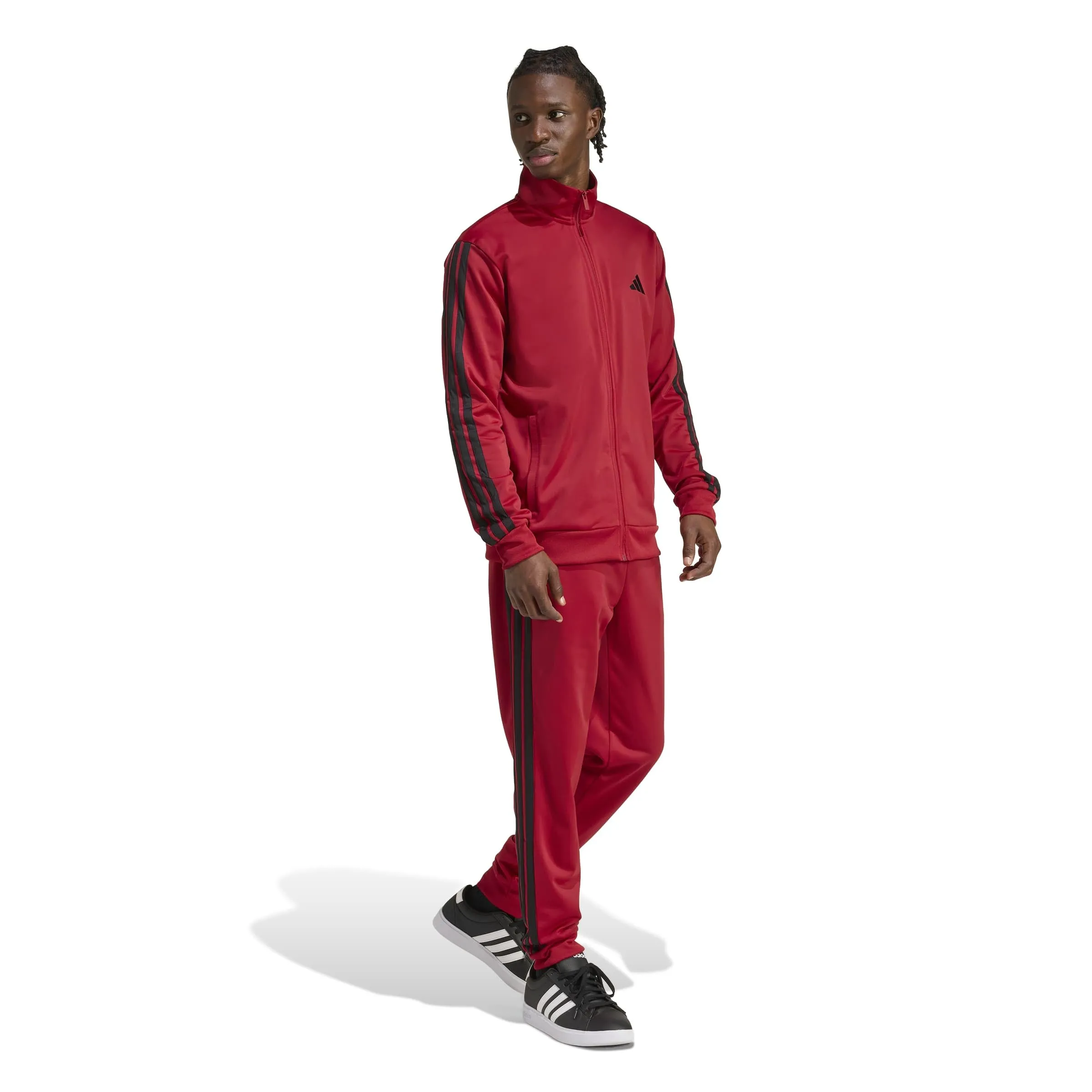 adidas Sportswear Basic 3 Stripes Tricot Tracksuit, Active Maroon, XXL - immagine 6