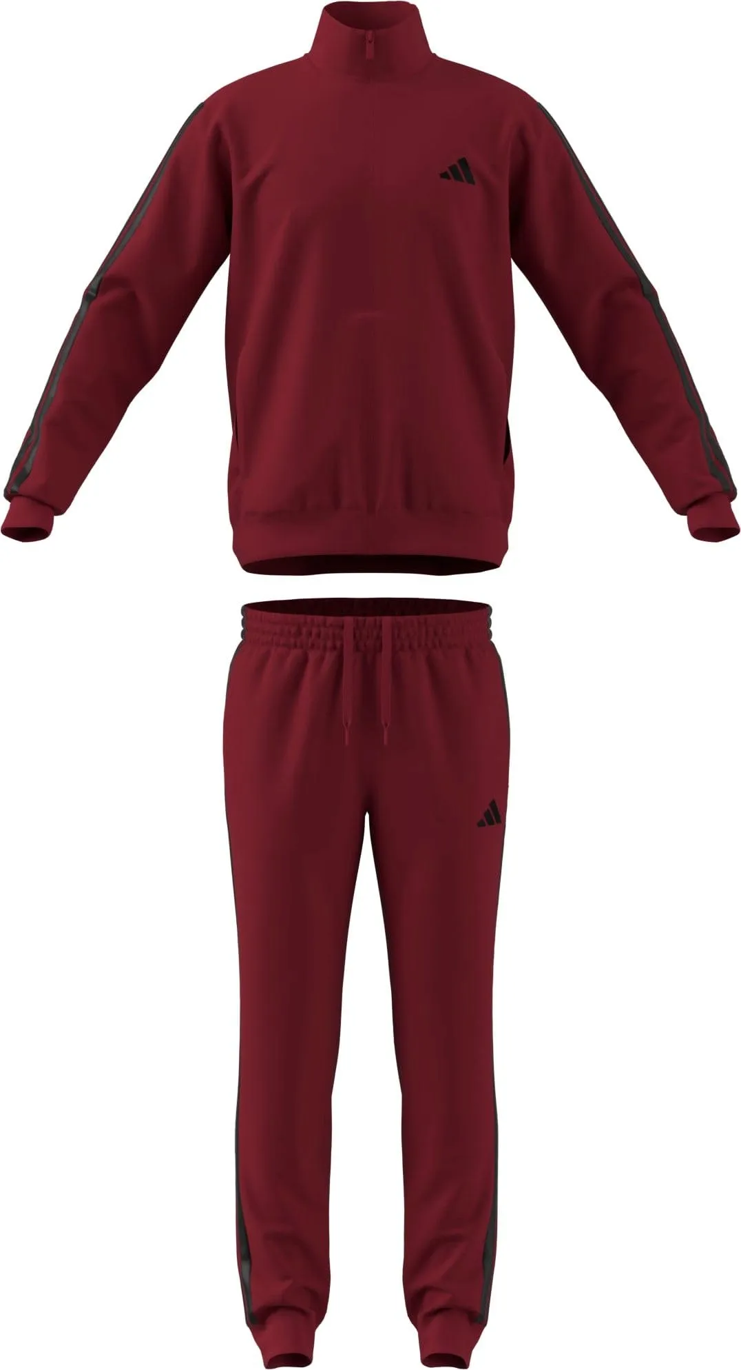 adidas Sportswear Basic 3 Stripes Tricot Tracksuit, Active Maroon, XXL - immagine 7