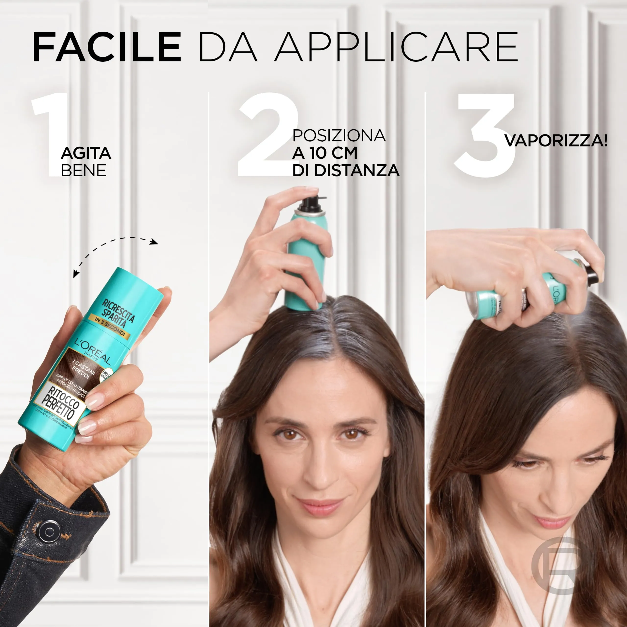 L'Oréal Paris Spray Ritocco Perfetto per Radici e Capelli Bianchi, Castano Dorato, 75 ml - immagine 8