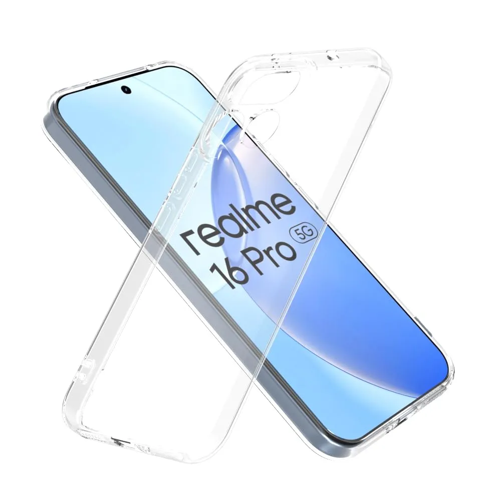 Captor Cover for Realme 16 Pro 5G, Transparent Soft Silicone Case - immagine 3