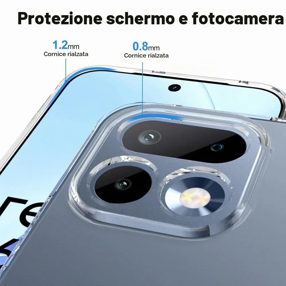 Captor Cover for Realme 16 Pro 5G, Transparent Soft Silicone Case - immagine 4