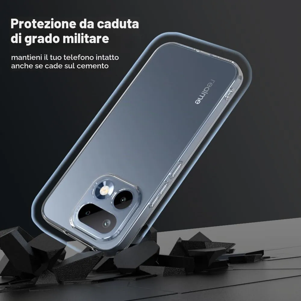 Captor Cover for Realme 16 Pro 5G, Transparent Soft Silicone Case - immagine 7