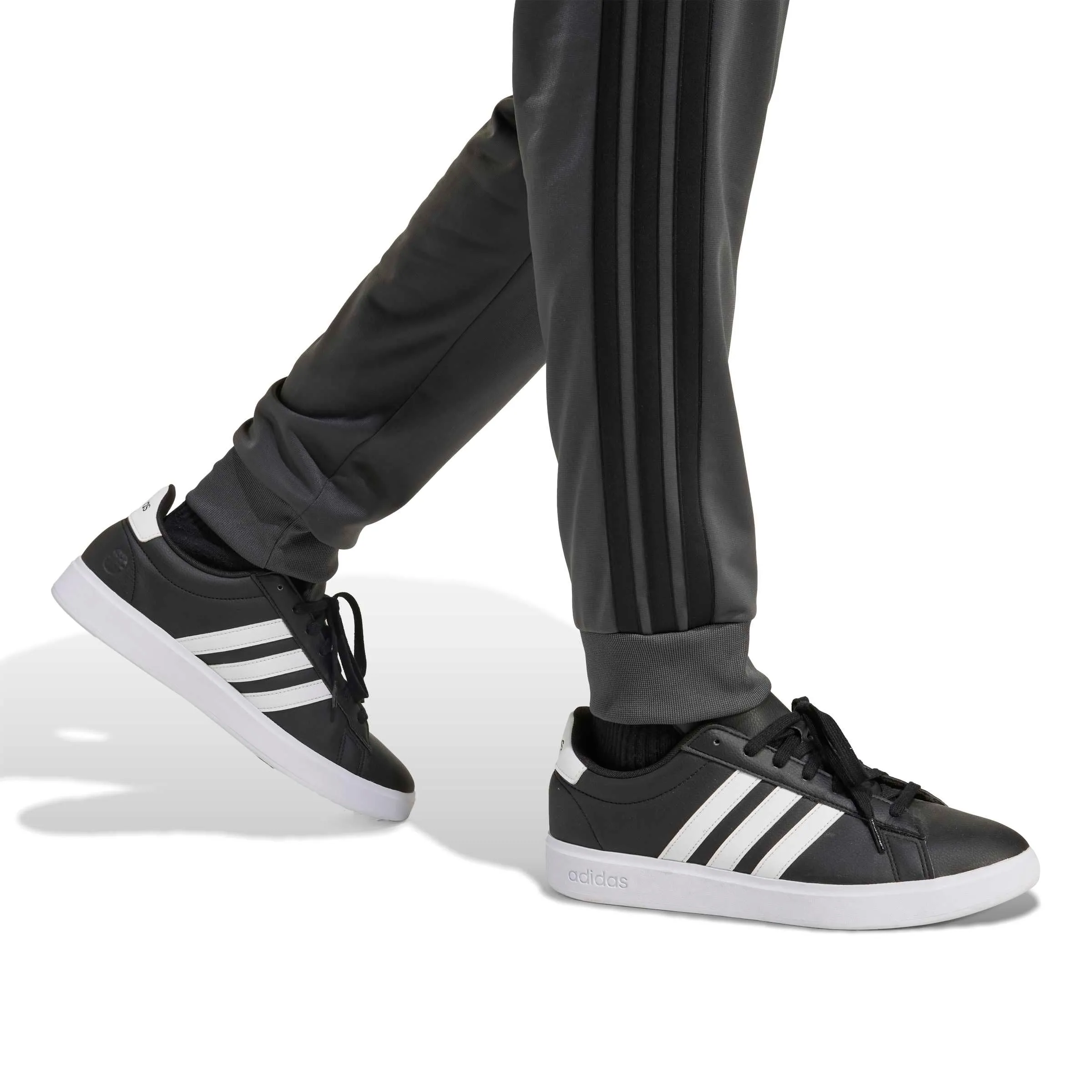 adidas Sportswear Basic 3 Stripes Tricot Tracksuit, Grey Six, L - immagine 5