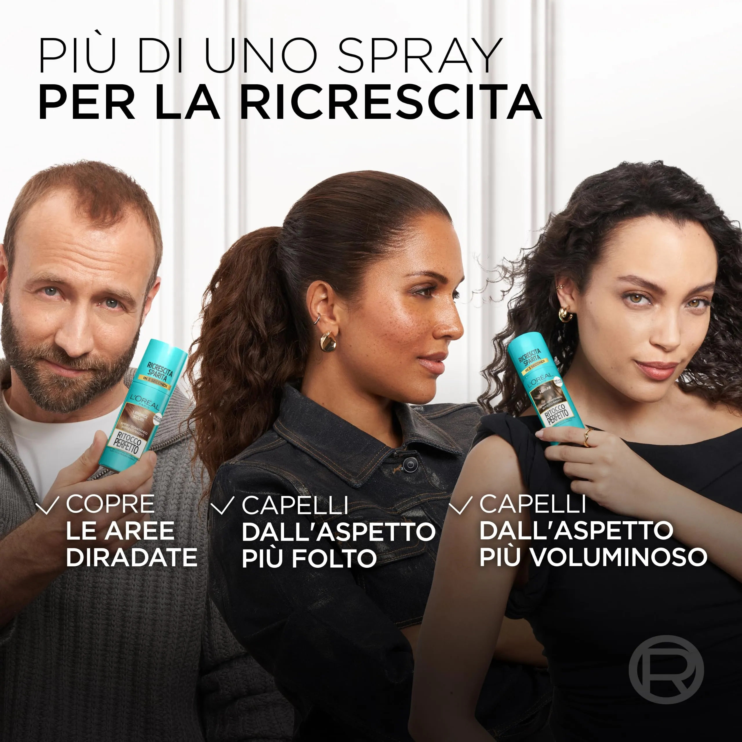 L'Oreal Paris Ritocco Perfetto Root Spray, Nero, 75 ml - immagine 6