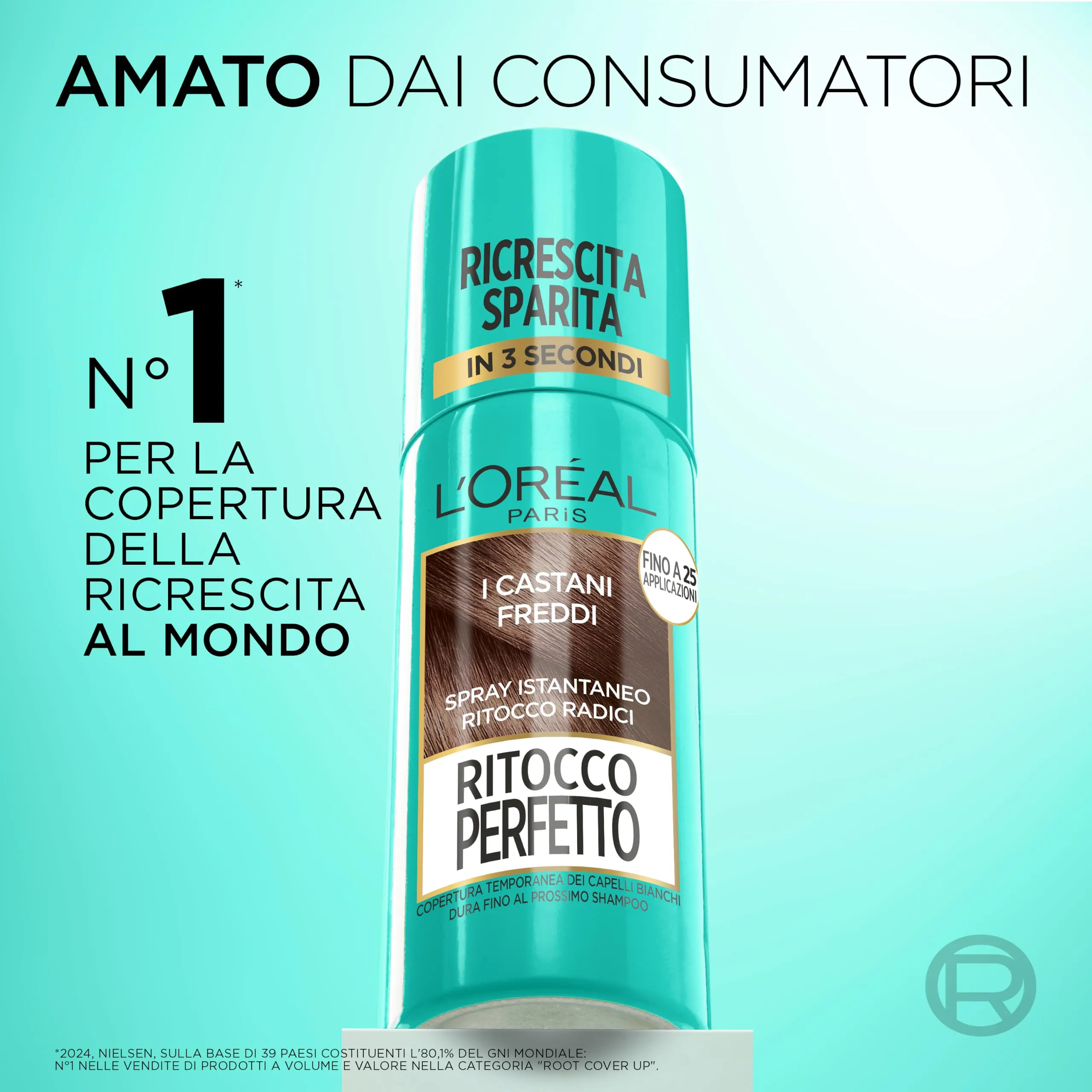 L'Oreal Paris Ritocco Perfetto Root Spray, Nero, 75 ml - immagine 9