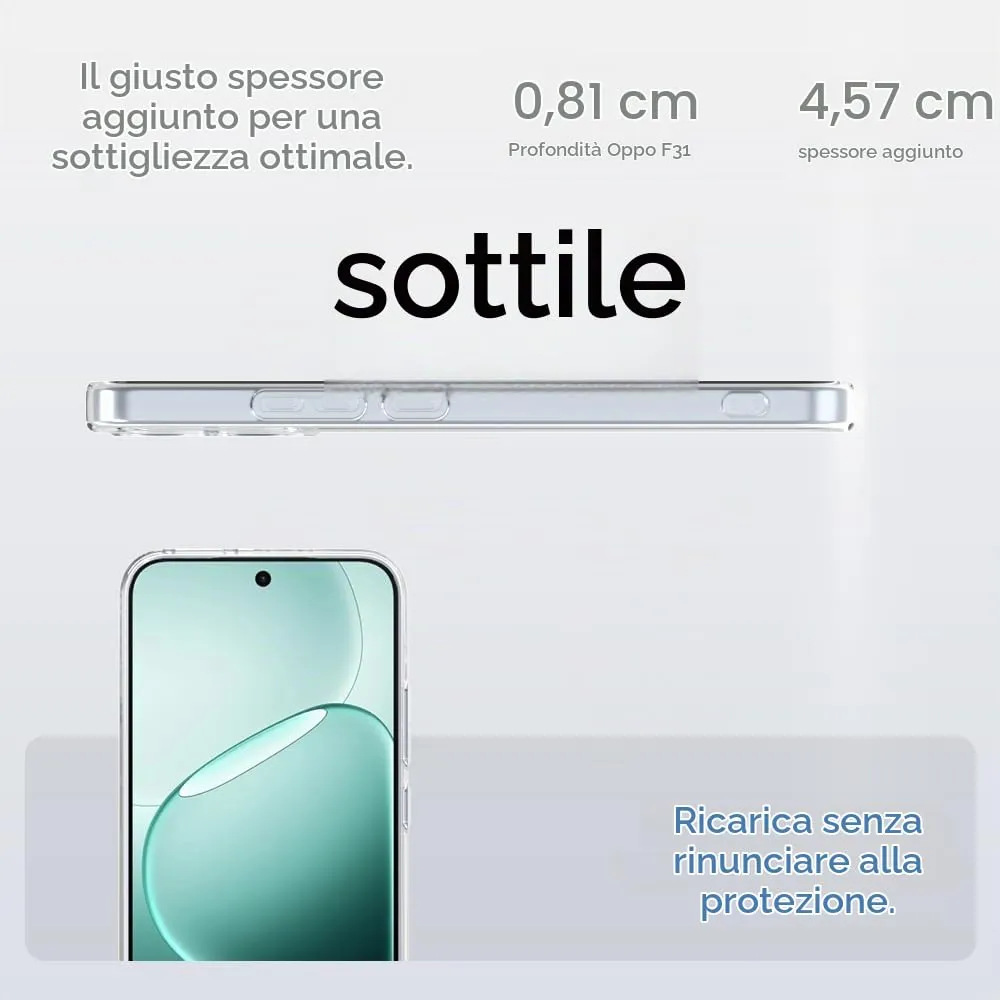 Captor Cover for Oppo A6 Pro 5G, Transparent Soft Silicone Case - immagine 9