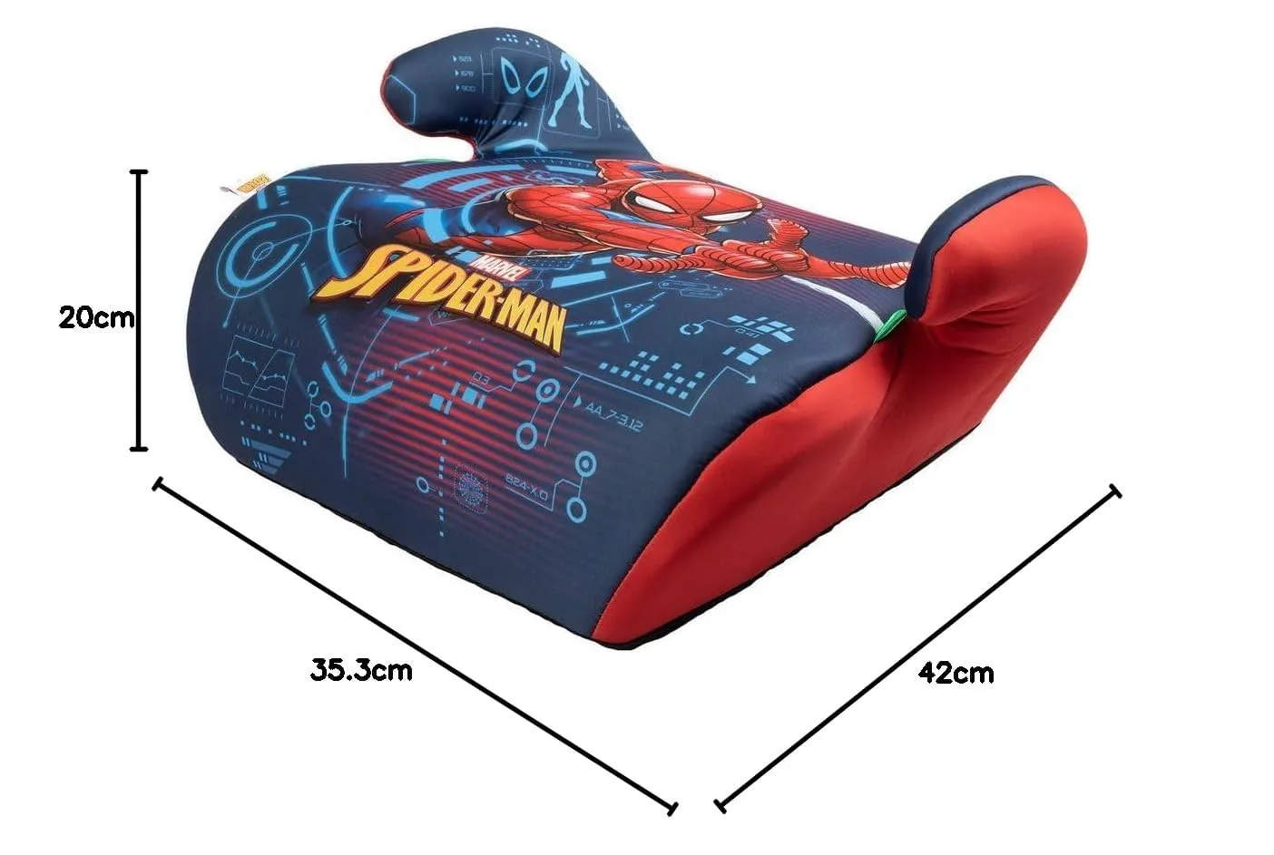 Tataway Marvel Spiderman Seggiolino Alzatina Auto Bimbi I-Size ECE R129, 125-150cm, 22-36kg - immagine 10