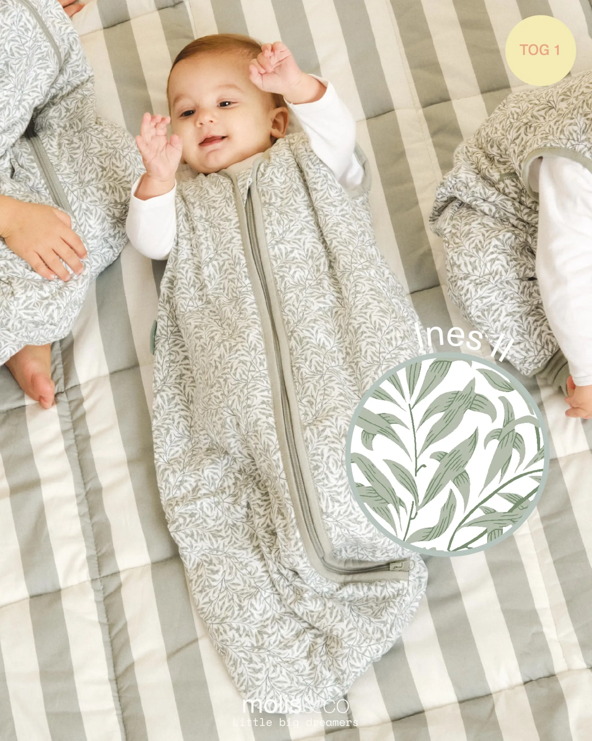 molis & co Sacco Nanna 1 TOG Ines II, 0 mesi, 100% Cotone Oeko-Tex - immagine 4