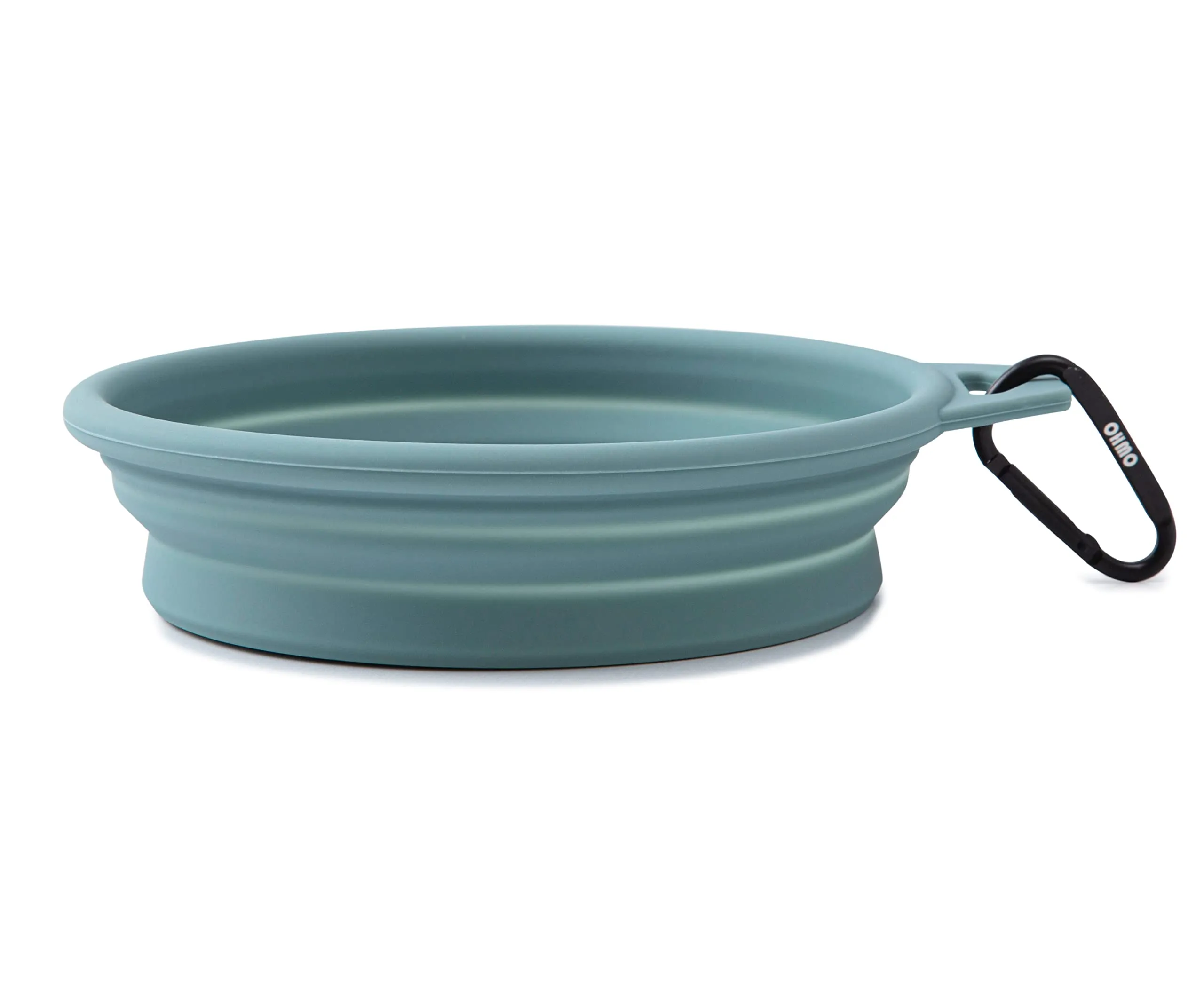 OHMO Ciotola Pieghevole per Cani Portatile da Viaggio con Moschettone, 800ml, Azzurro - immagine 4