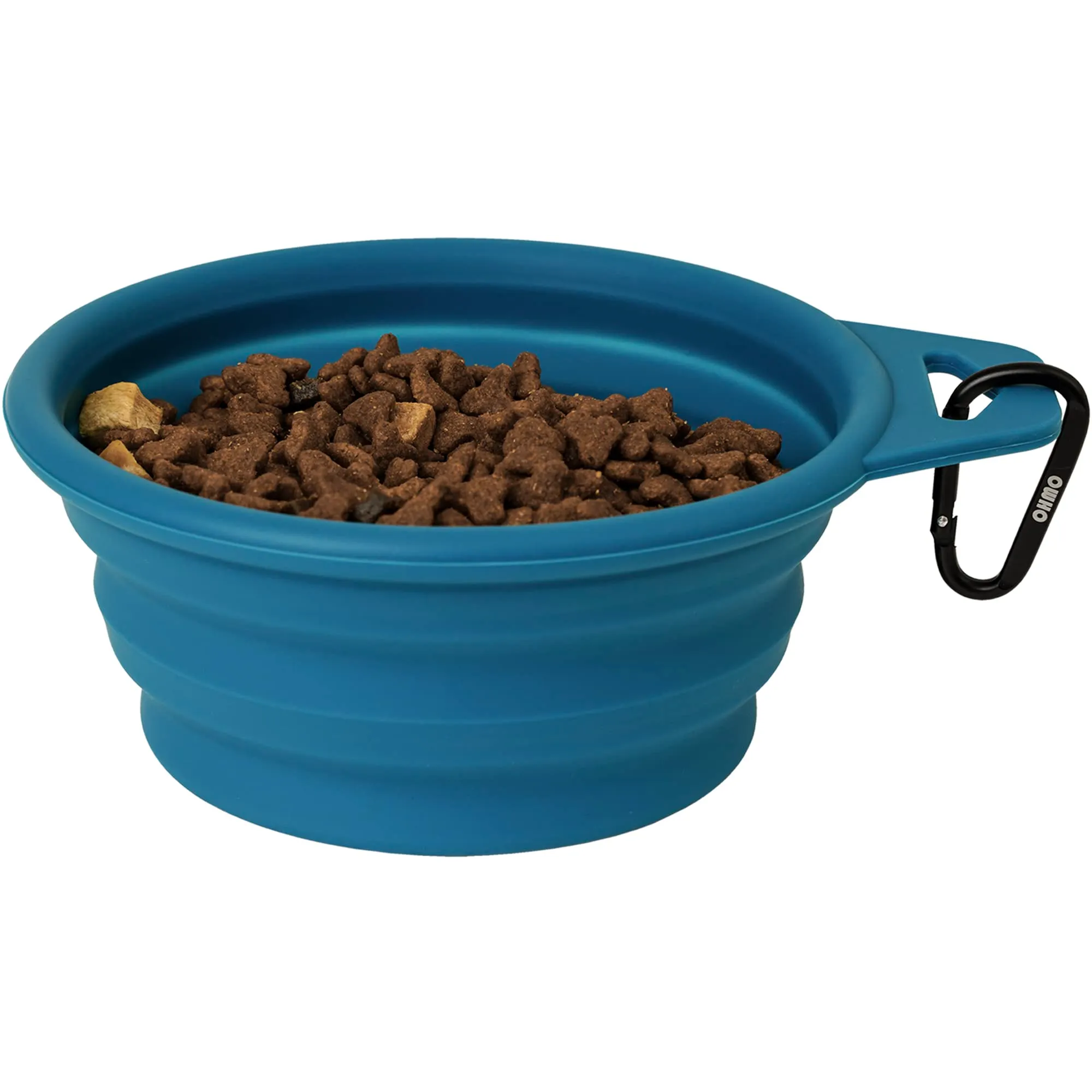 OHMO Ciotole portatili in silicone per cani e gatti, set di 2, 400 ml, blu e beige - immagine 7