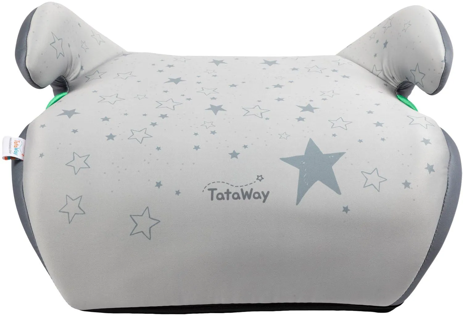 Tataway Seggiolino Alzatina Auto Bimbi I-Size ECE R129, 125-150cm, 22-36kg, Grafiche Stelline Grigie - immagine 3