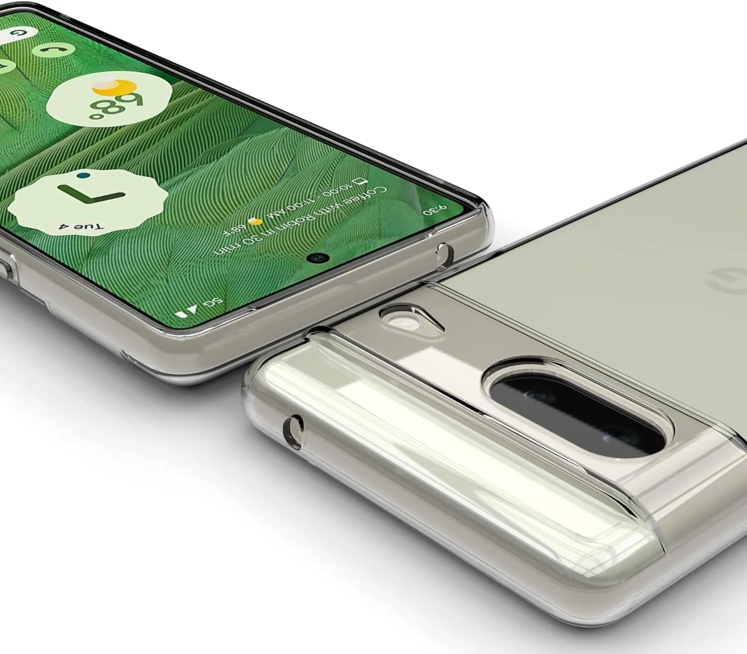 Captor Cover for Google Pixel 7, Transparent Soft Silicone Case, Anti-Yellowing and Anti-Scratch - immagine 2