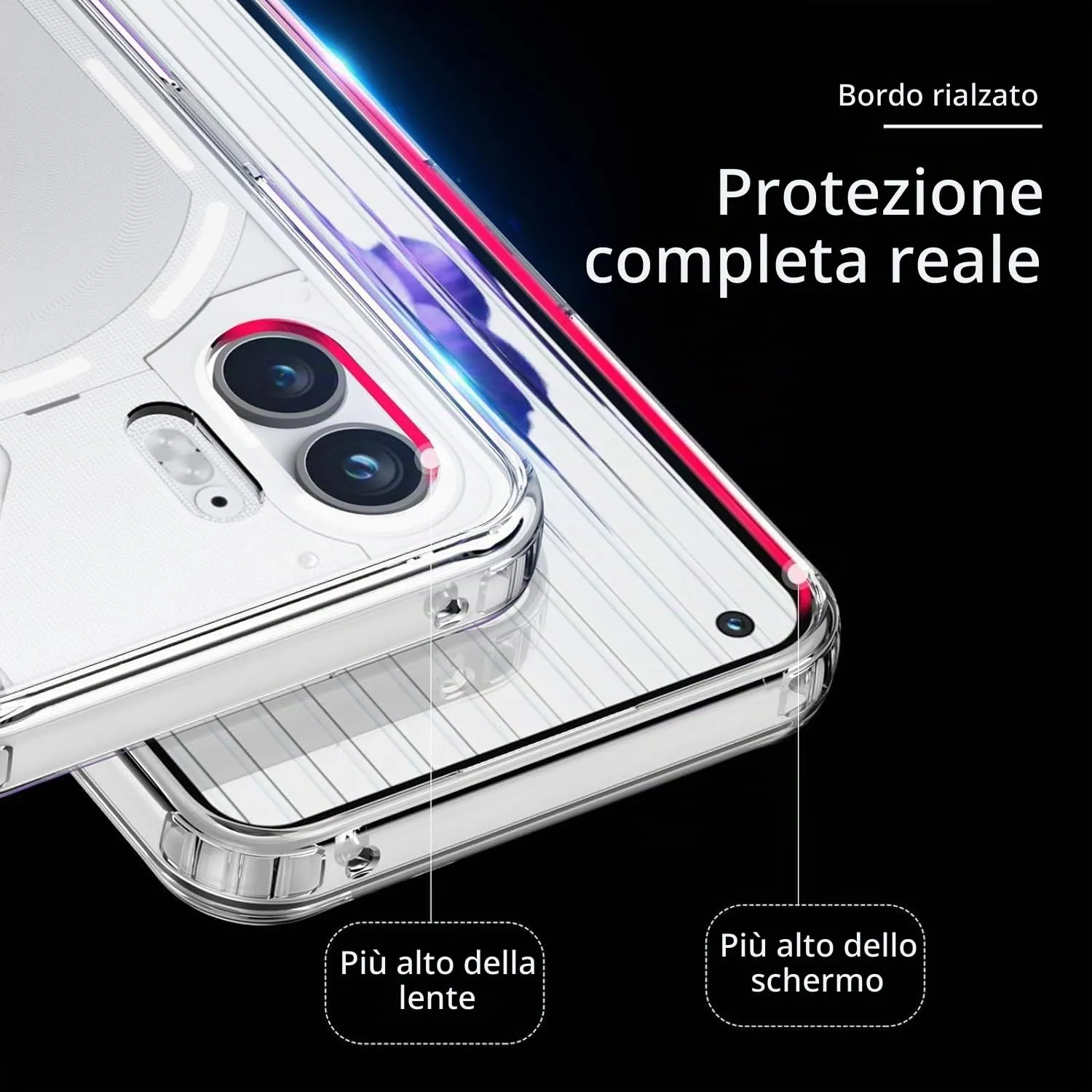 Captor Clear Silicone TPU Case for Nothing Phone 2 - immagine 2