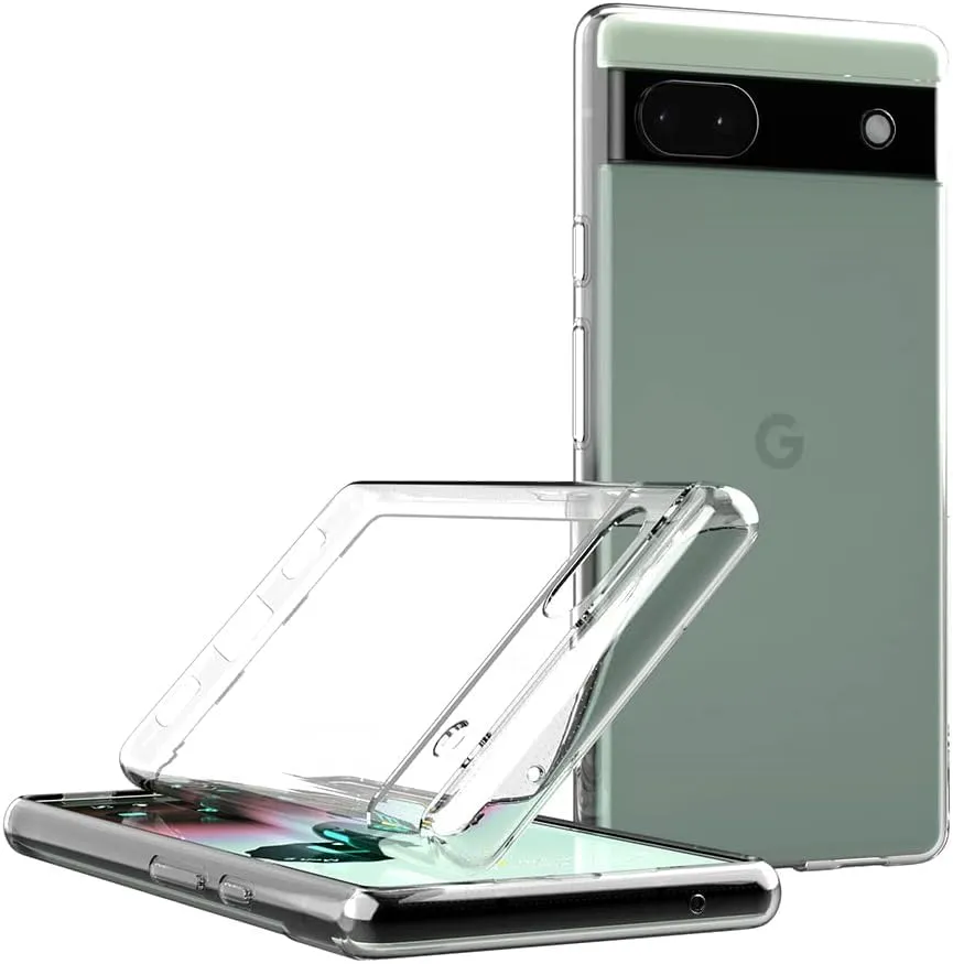 Captor Cover for Google Pixel 6A, Transparent Soft Silicone Case, Anti-Scratch and Anti-Yellowing - immagine 2