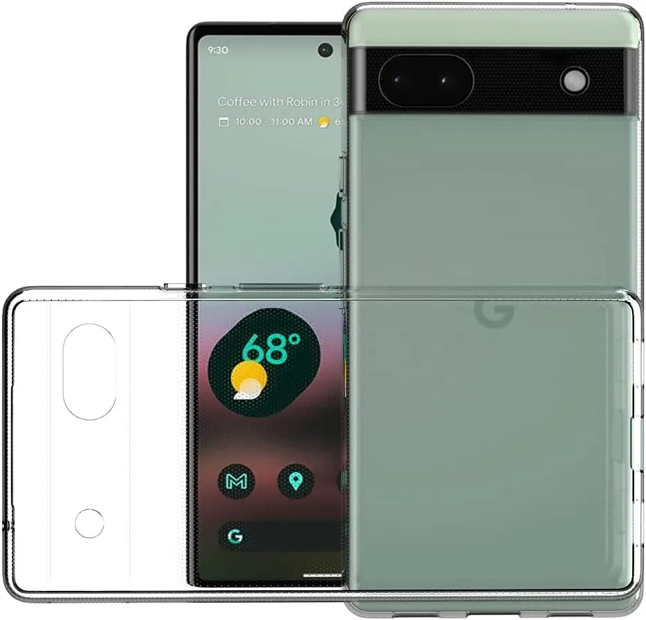 Captor Cover for Google Pixel 6A, Transparent Soft Silicone Case, Anti-Scratch and Anti-Yellowing - immagine 4