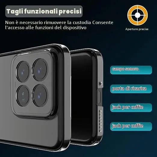 Captor Cover Trasparente in TPU per Xiaomi 14 5G - immagine 3