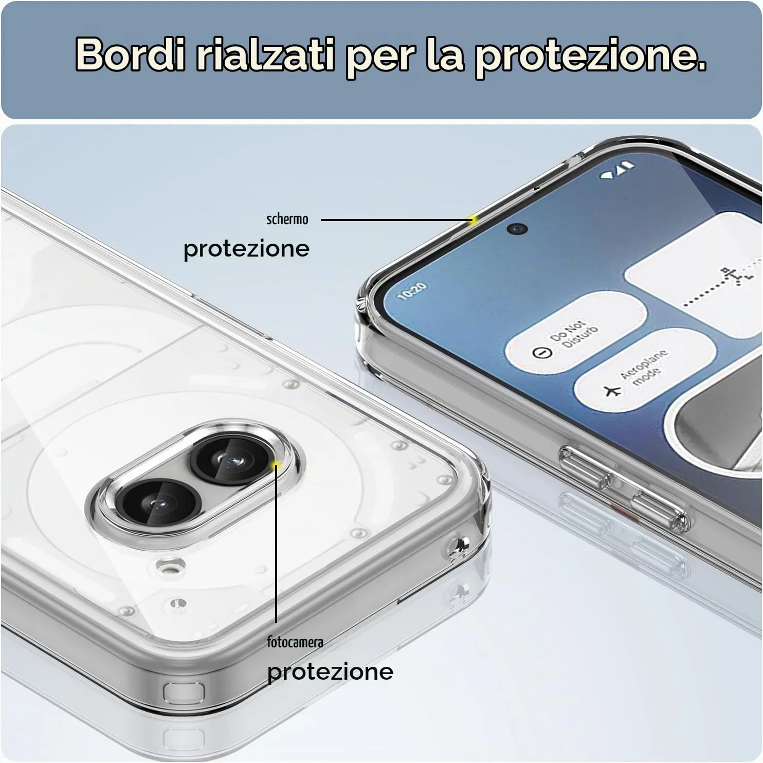 Captor Cover for Nothing Phone 2a / 2a Plus, Transparent Soft TPU Silicone Case - immagine 2