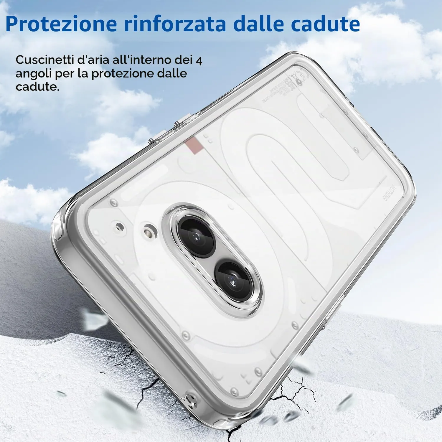 Captor Cover for Nothing Phone 2a / 2a Plus, Transparent Soft TPU Silicone Case - immagine 4