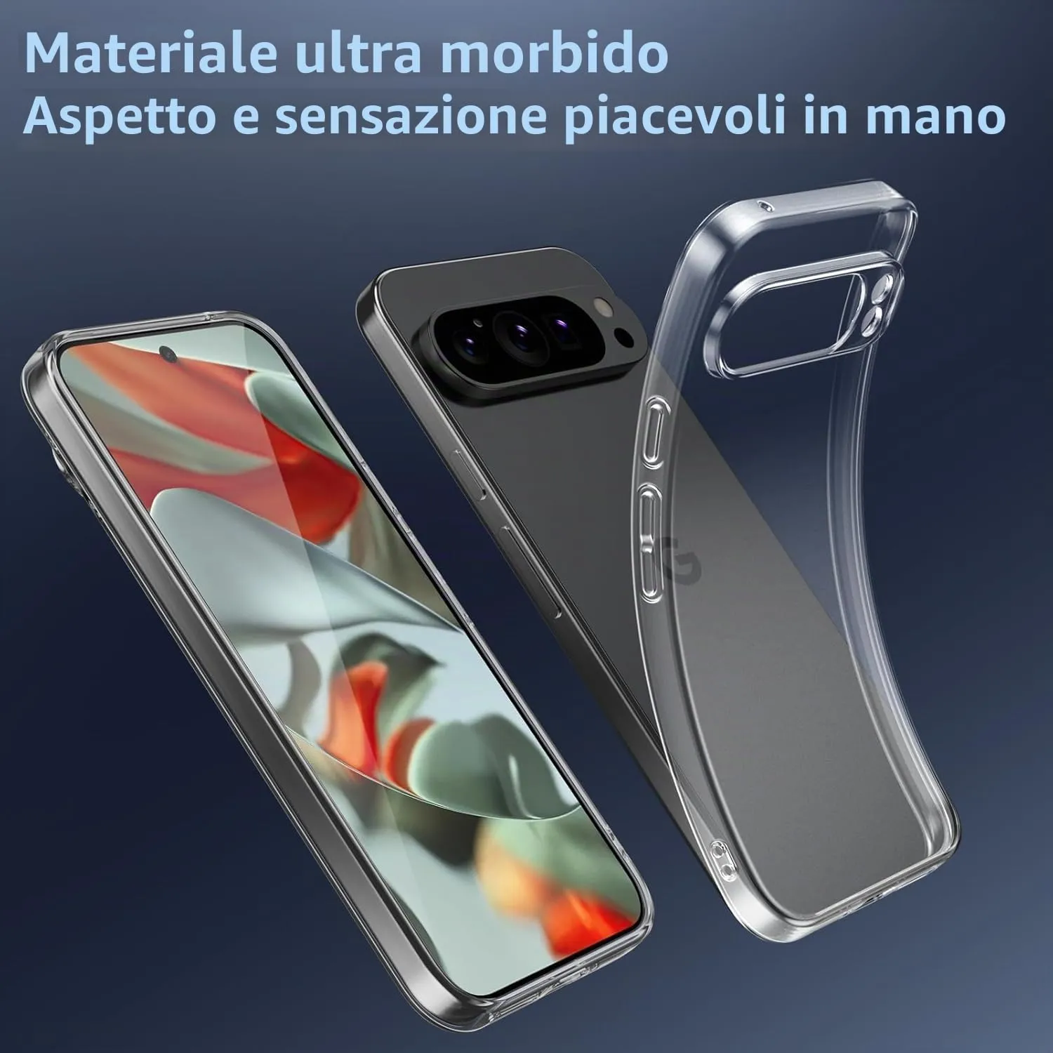 Captor Clear Silicone Case for Google Pixel 9 Pro XL / 10 Pro XL, Anti-Scratch and Anti-Yellowing with Camera Protection - immagine 3