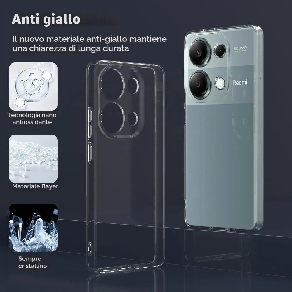 Captor Cover Trasparente per Xiaomi Redmi Note 13 4G, Custodia in TPU Silicone Flessibile - immagine 5