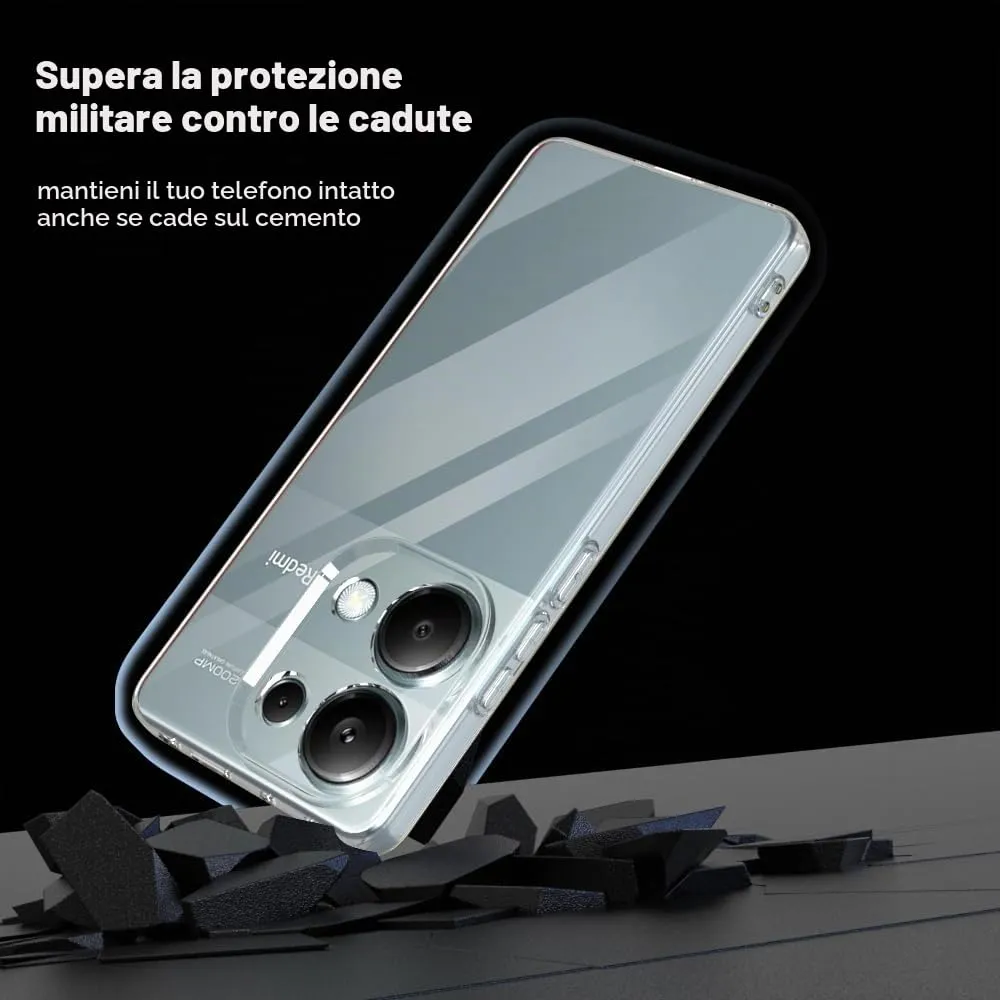 Captor Cover Trasparente per Xiaomi Redmi Note 13 4G, Custodia in TPU Silicone Flessibile - immagine 8