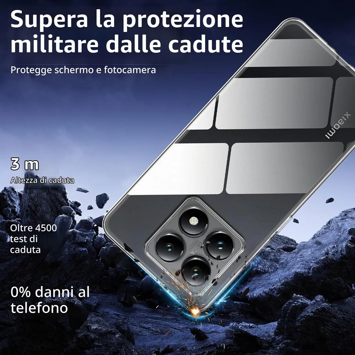 Captor Cover Trasparente per Xiaomi 14T 5G, Custodia in TPU Silicone Flessibile - immagine 3