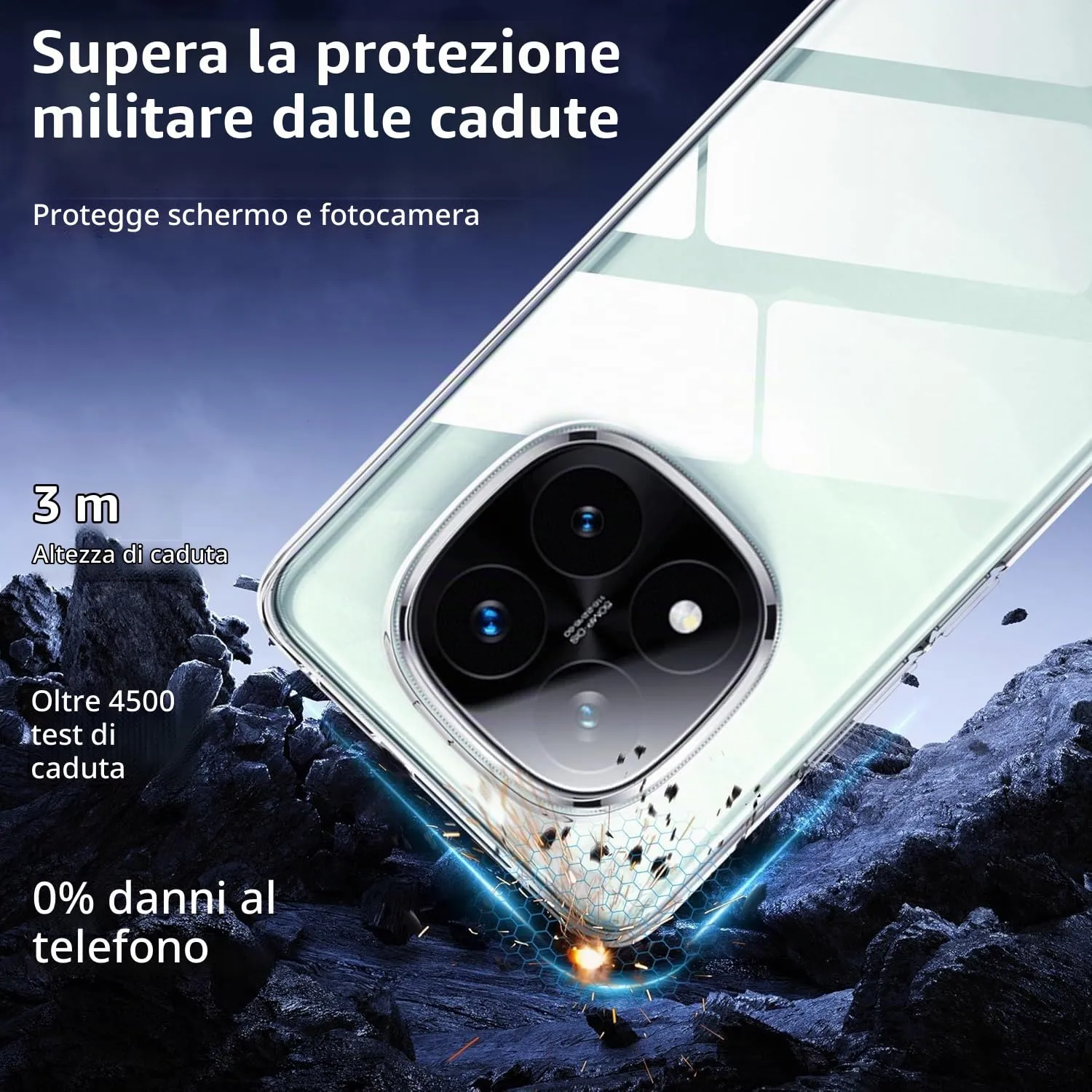 Captor Cover Trasparente TPU per Xiaomi Redmi Note 14 Pro / 14 Pro Plus 5G - immagine 3